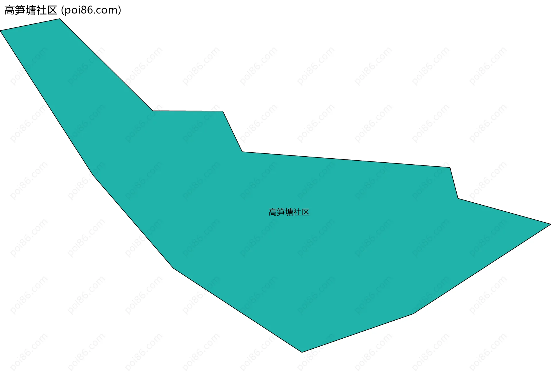 高笋塘社区边界地图