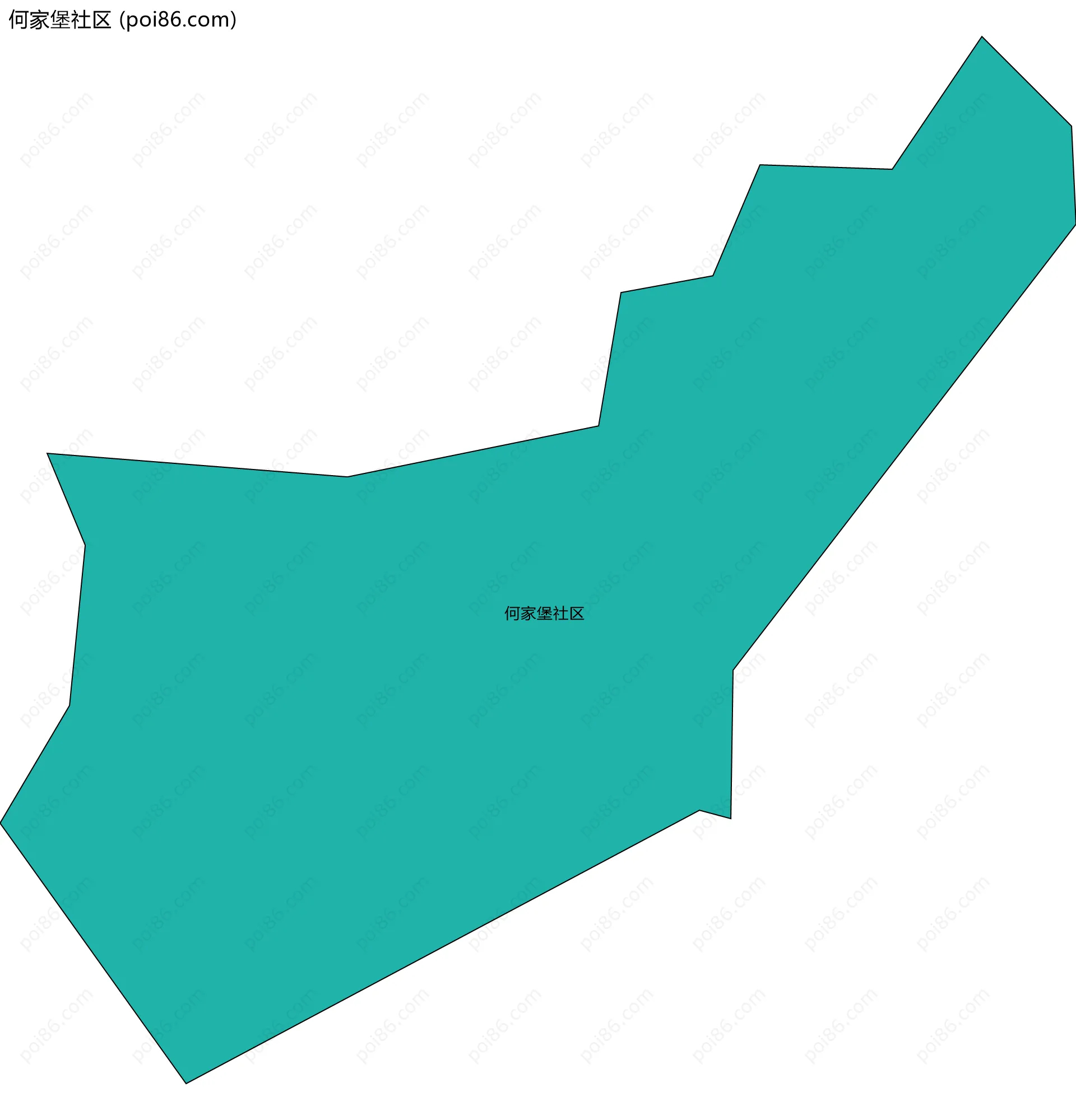 何家堡社区边界地图