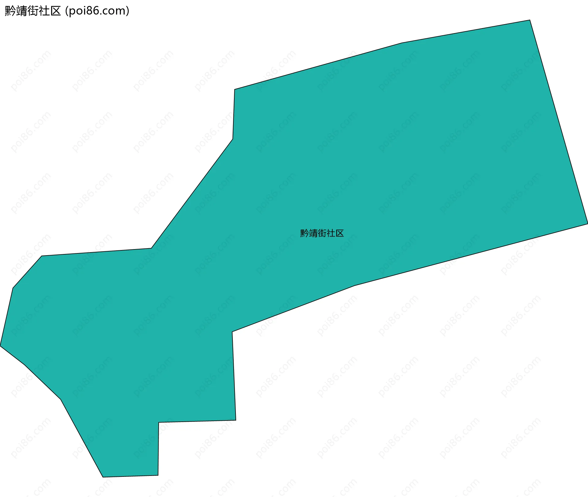 黔靖街社区边界地图