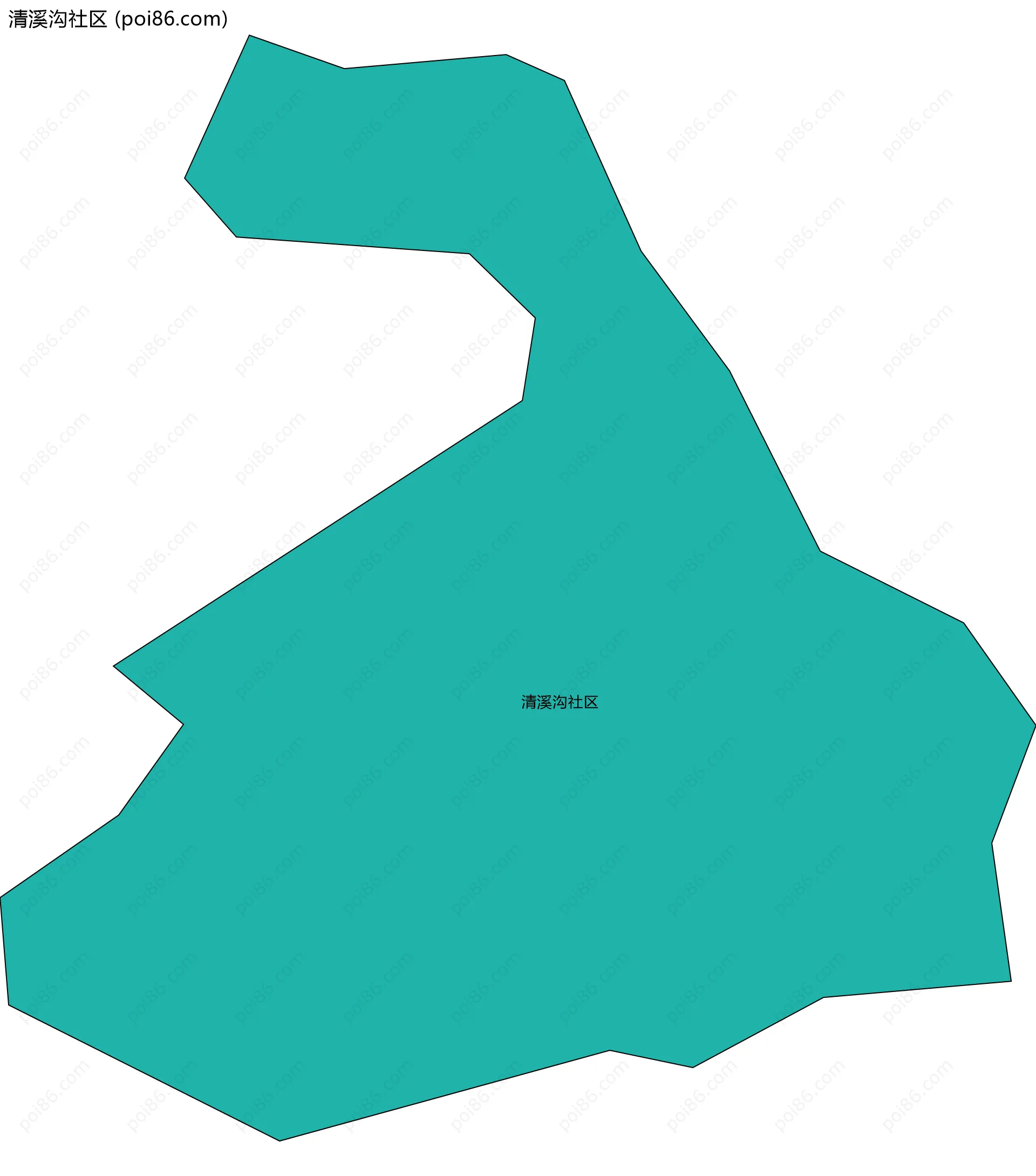 清溪沟社区边界地图