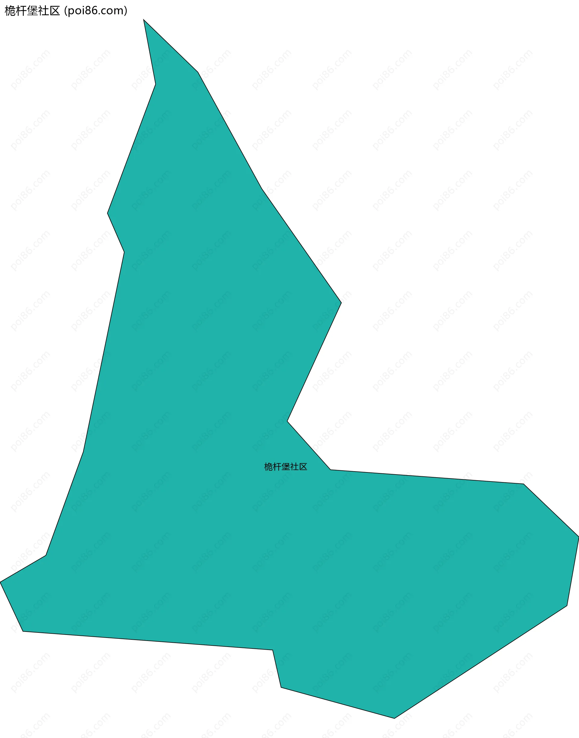 桅杆堡社区边界地图