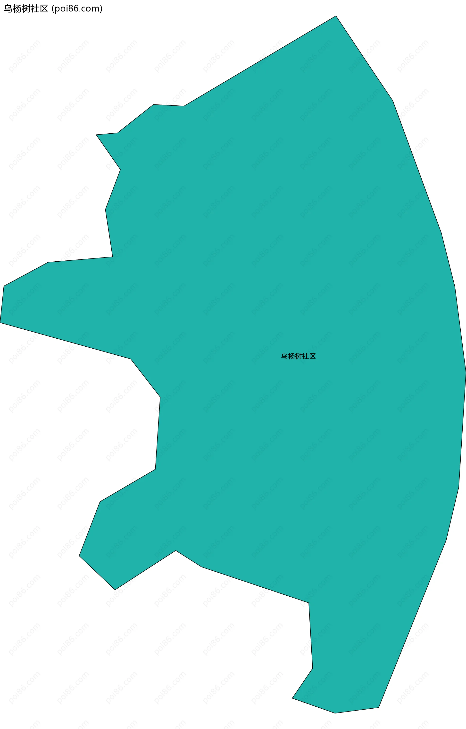 乌杨树社区边界地图