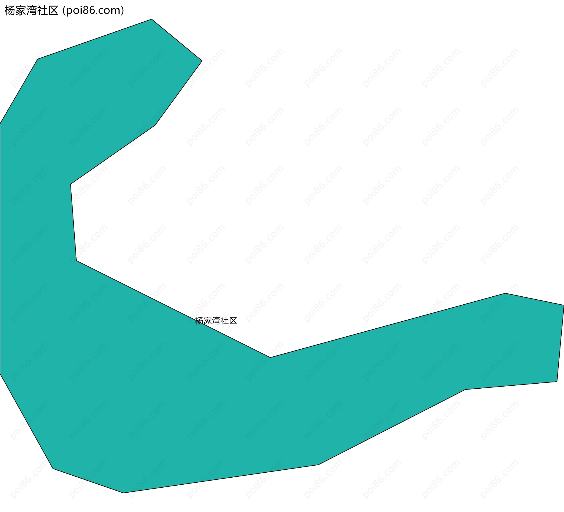 杨家湾社区边界地图