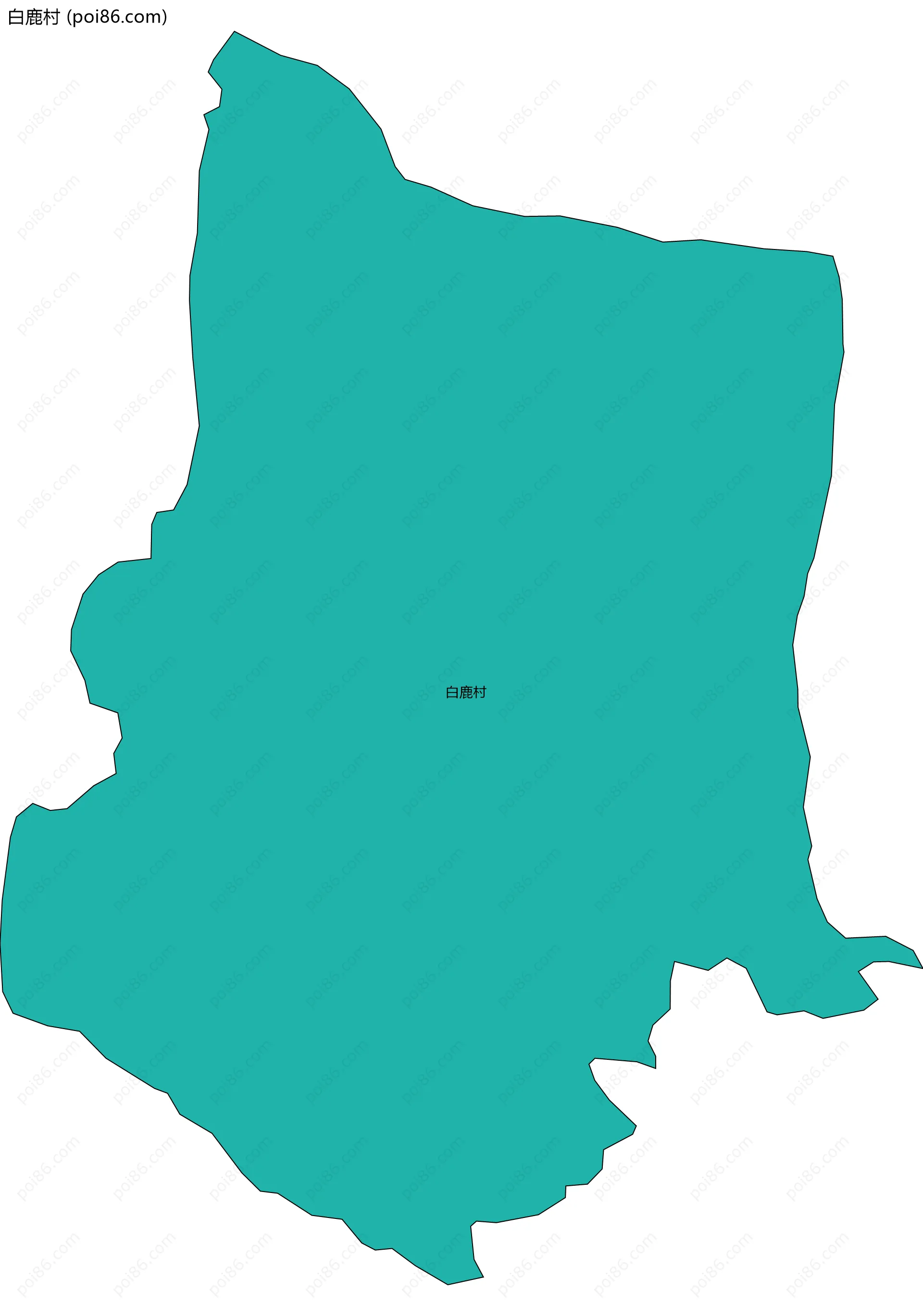 白鹿村边界地图