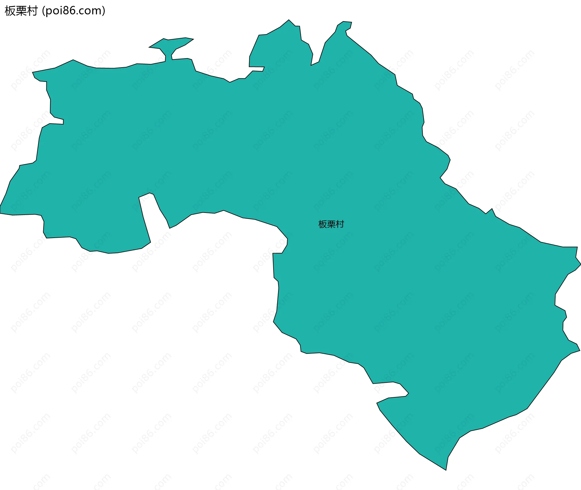 板栗村边界地图