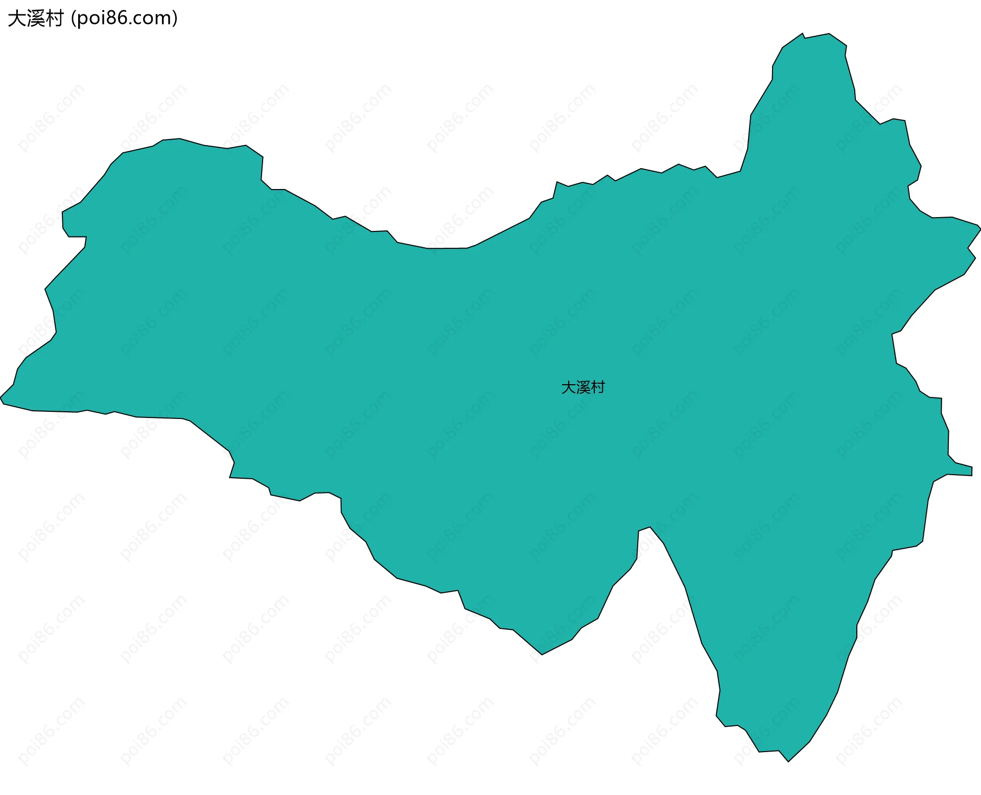 大溪村边界地图