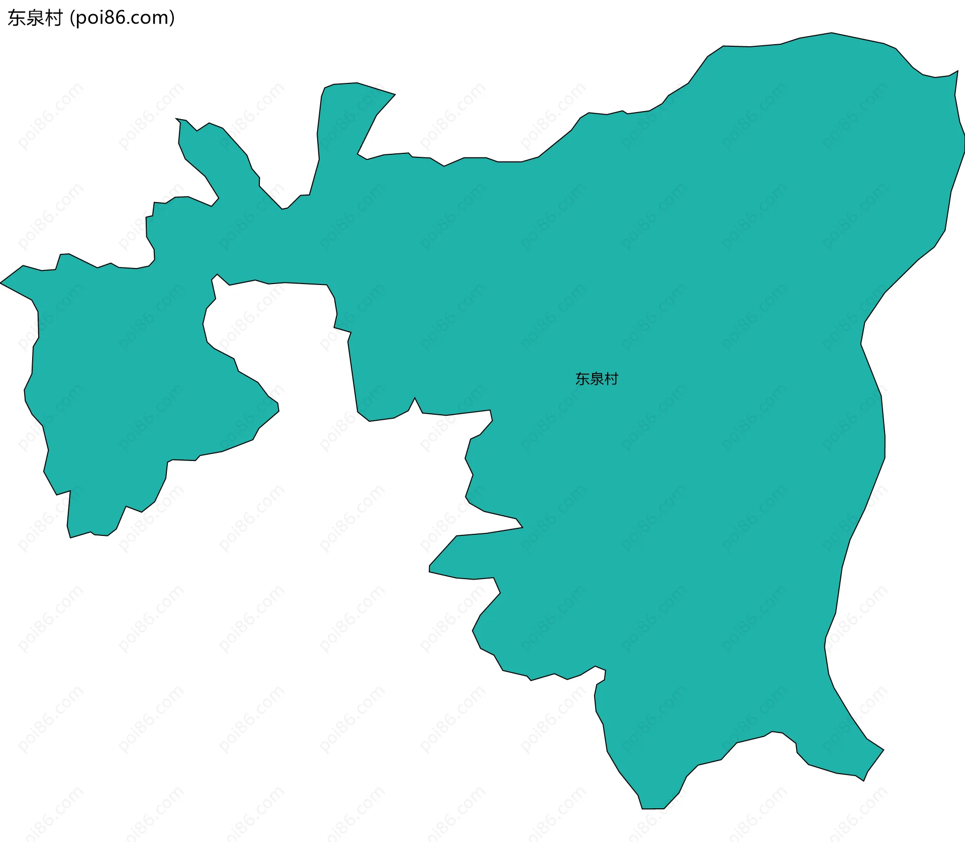 东泉村边界地图