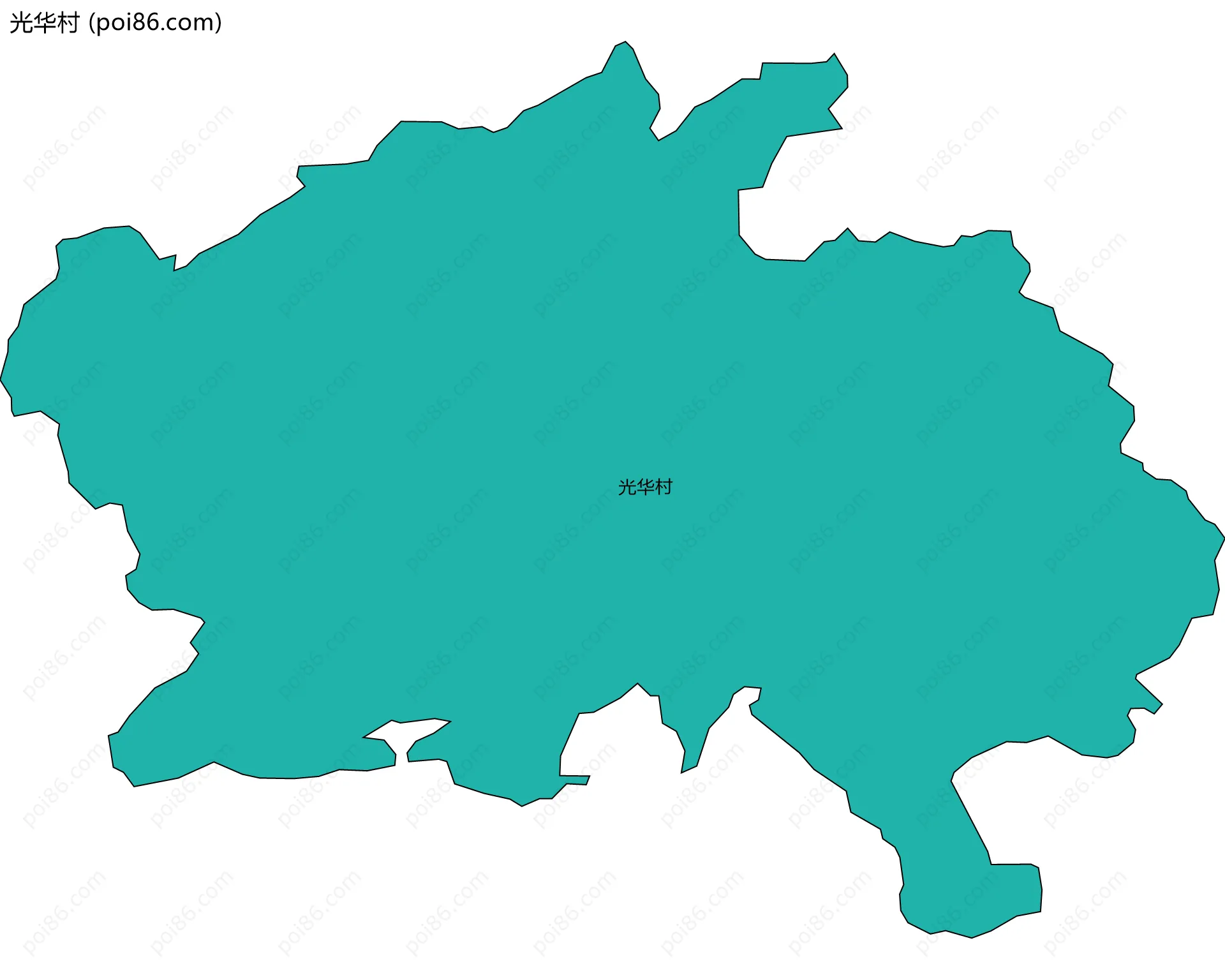 光华村边界地图