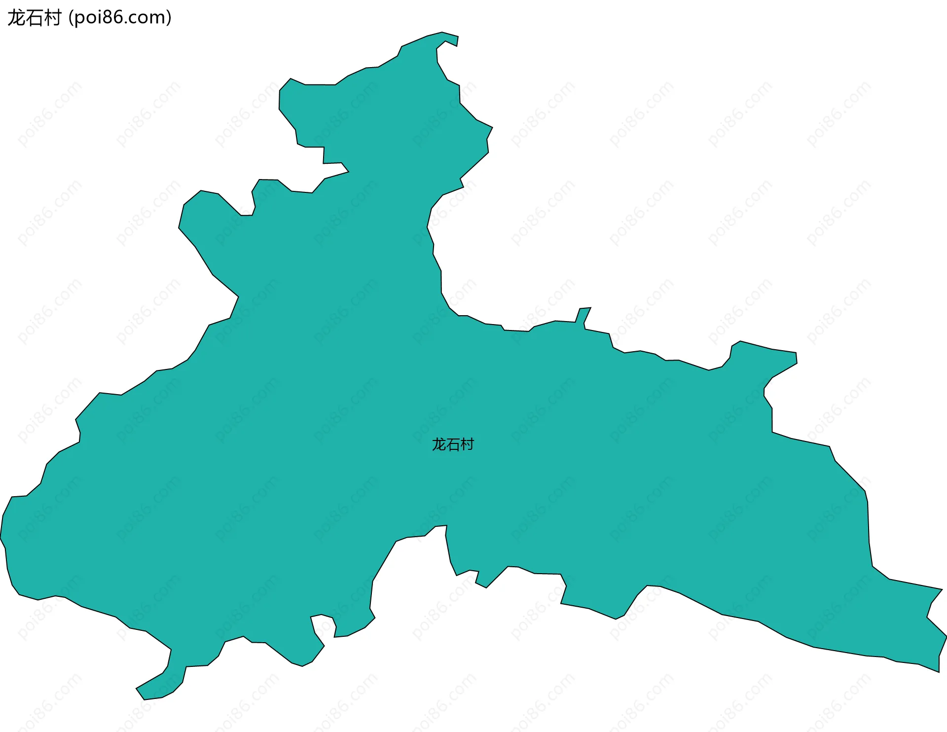 龙石村边界地图