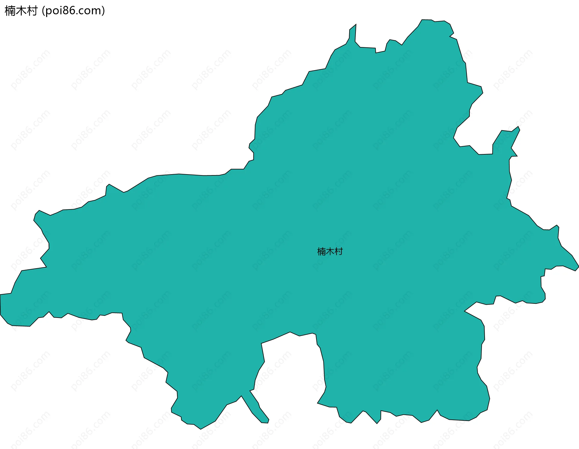 楠木村边界地图