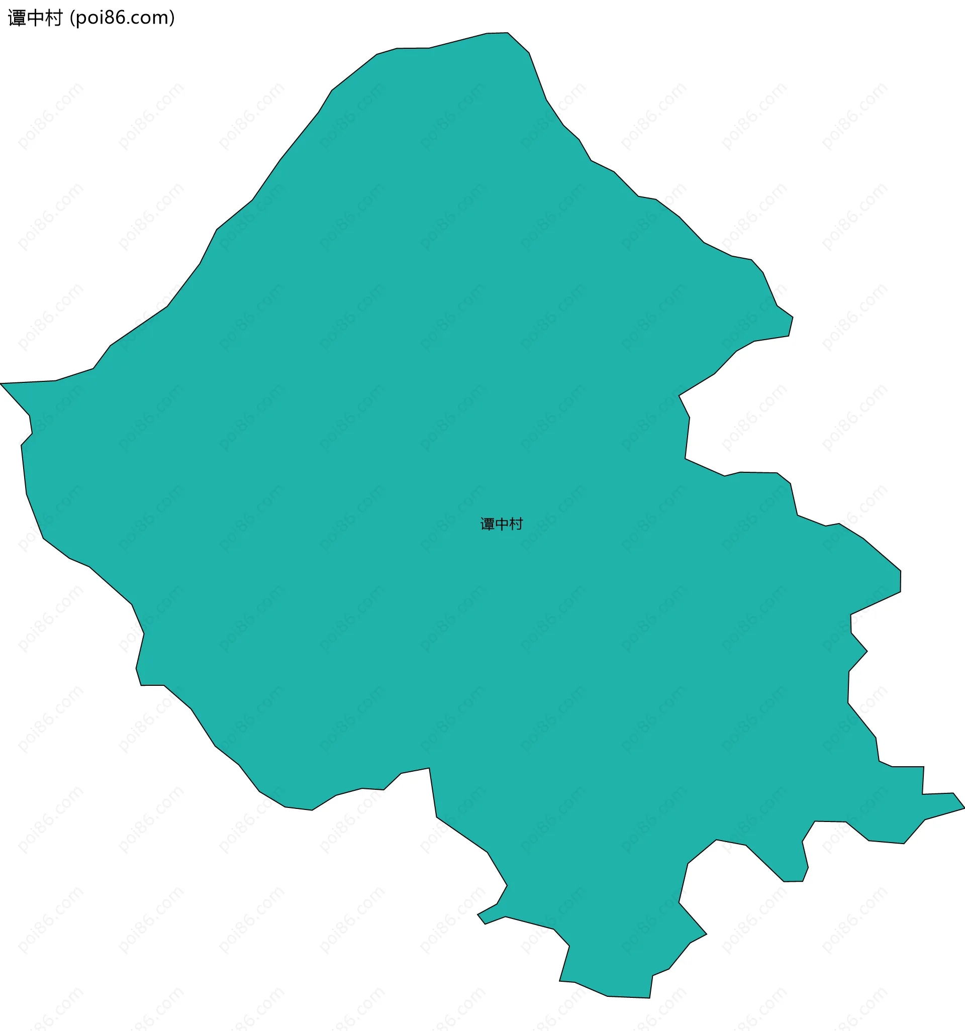 谭中村边界地图