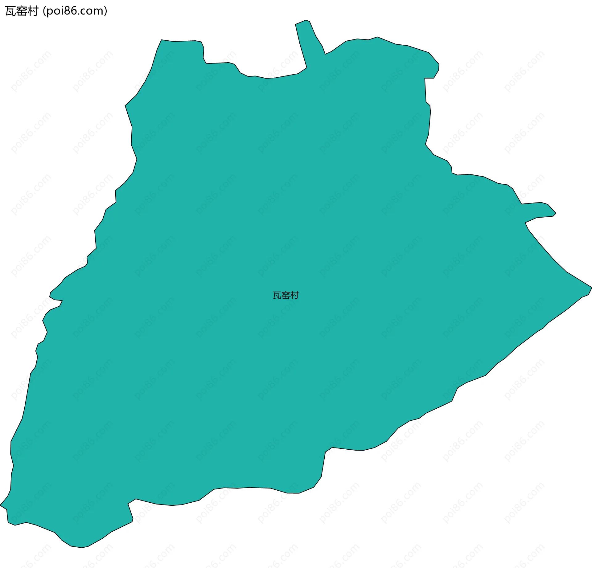 瓦窑村边界地图