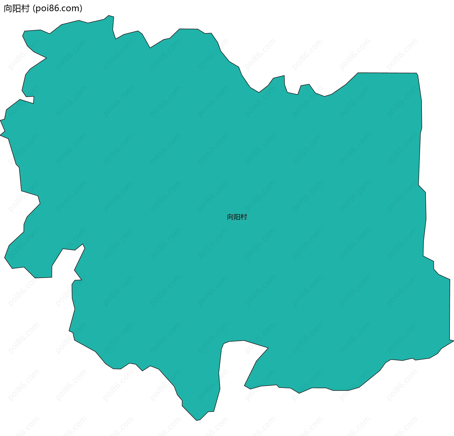 向阳村边界地图