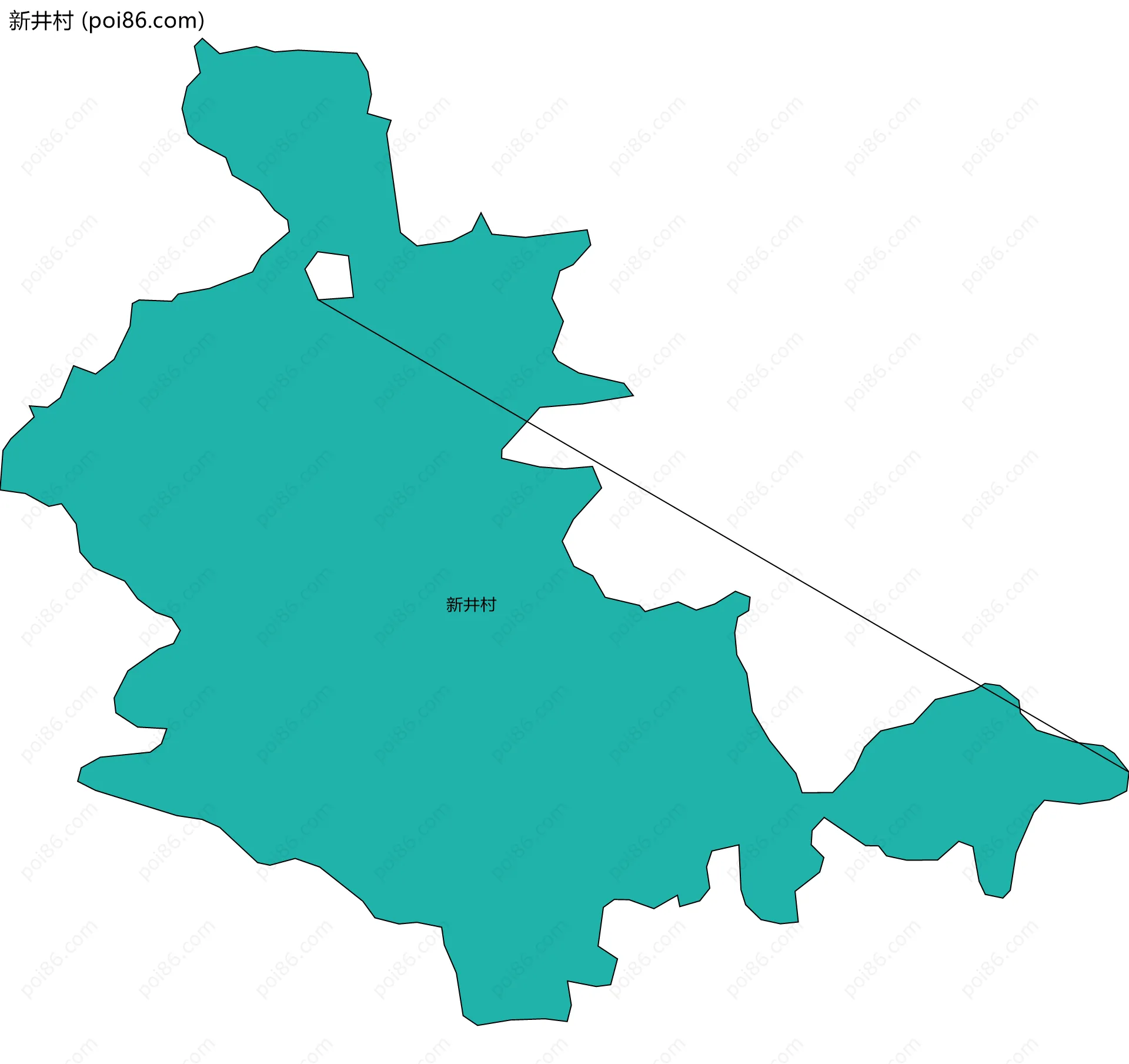 新井村边界地图