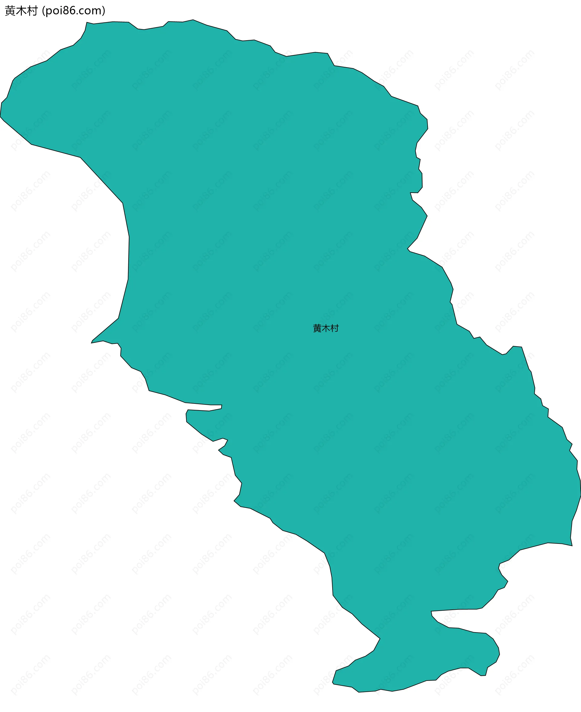 黄木村边界地图