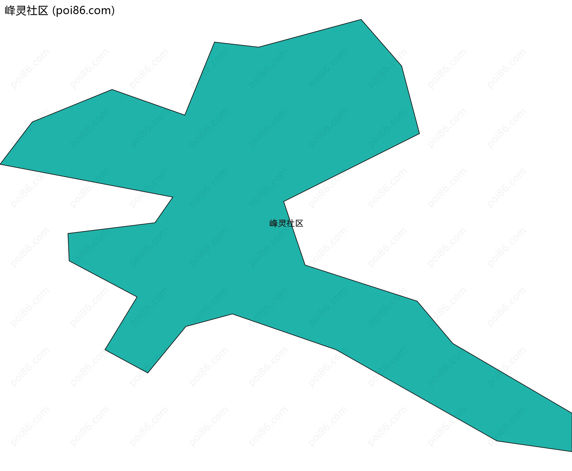 峰灵社区边界地图