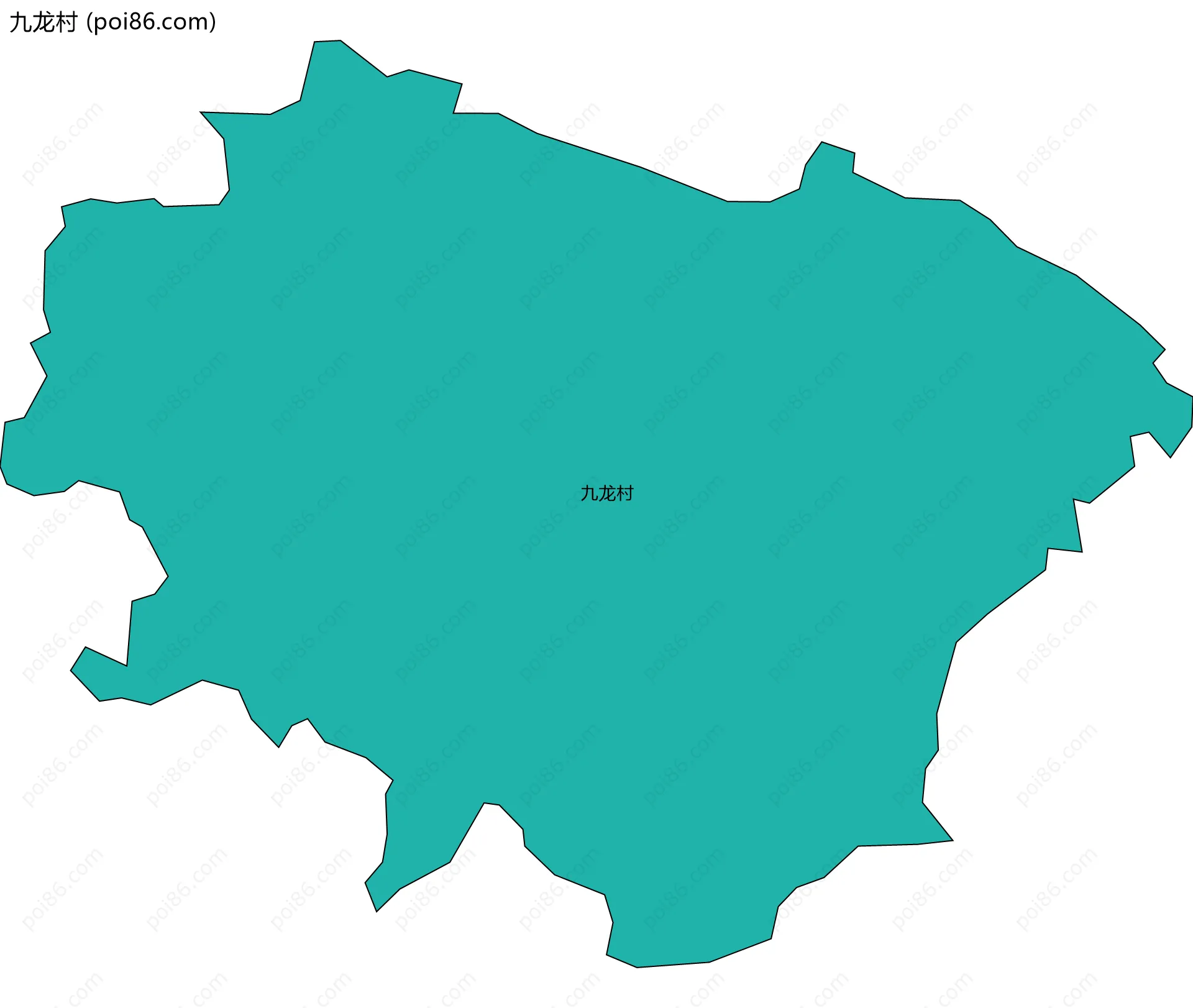 九龙村边界地图