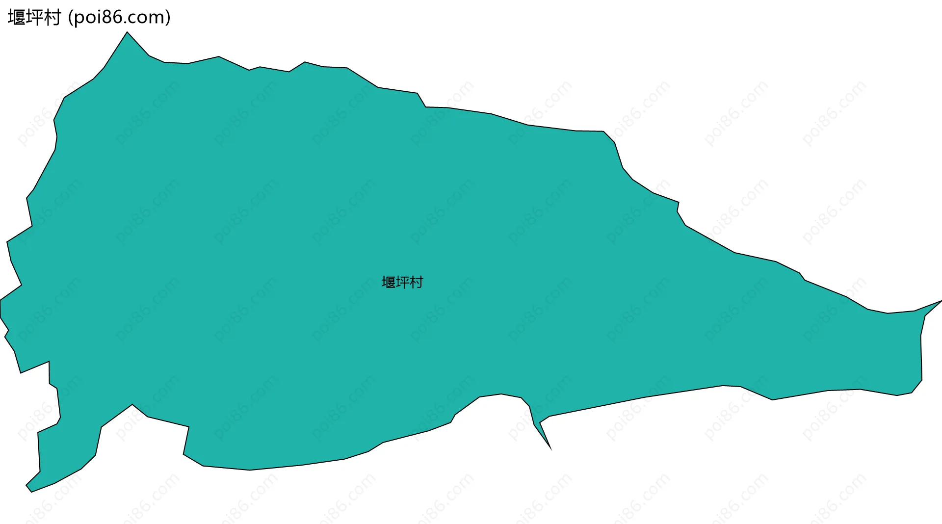 堰坪村边界地图