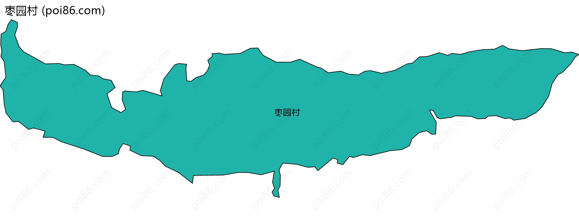 枣园村边界地图