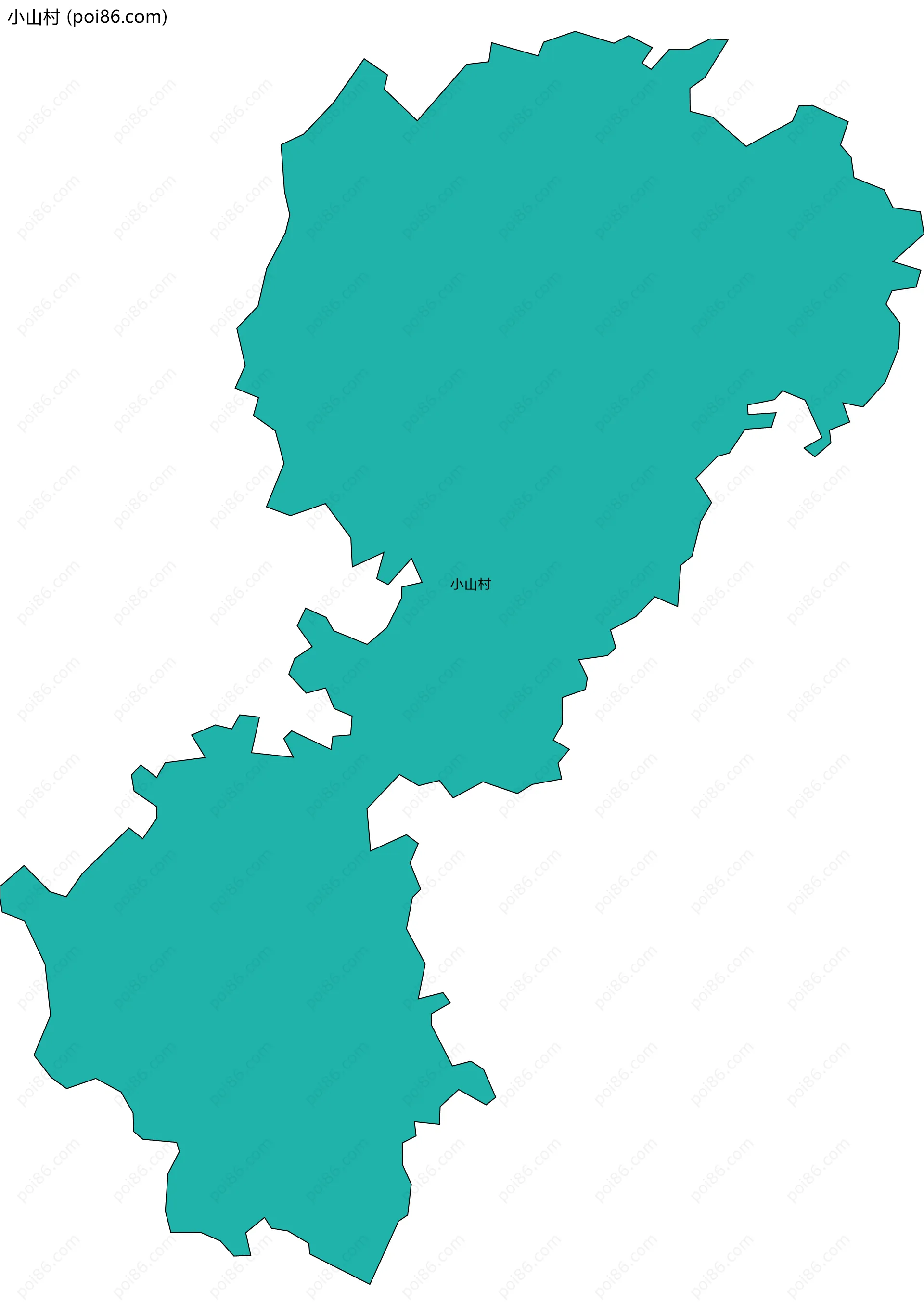 小山村边界地图