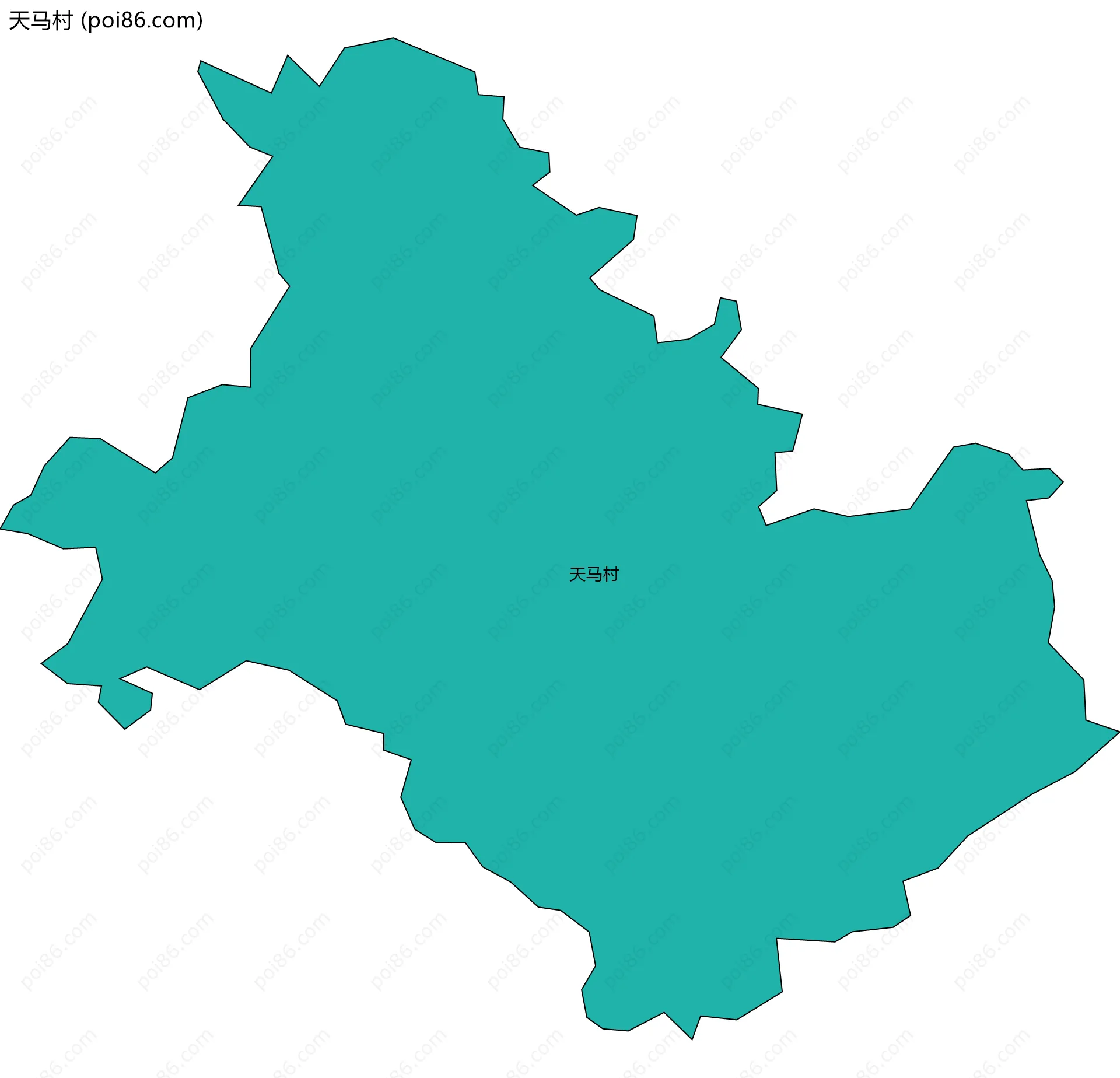 天马村边界地图