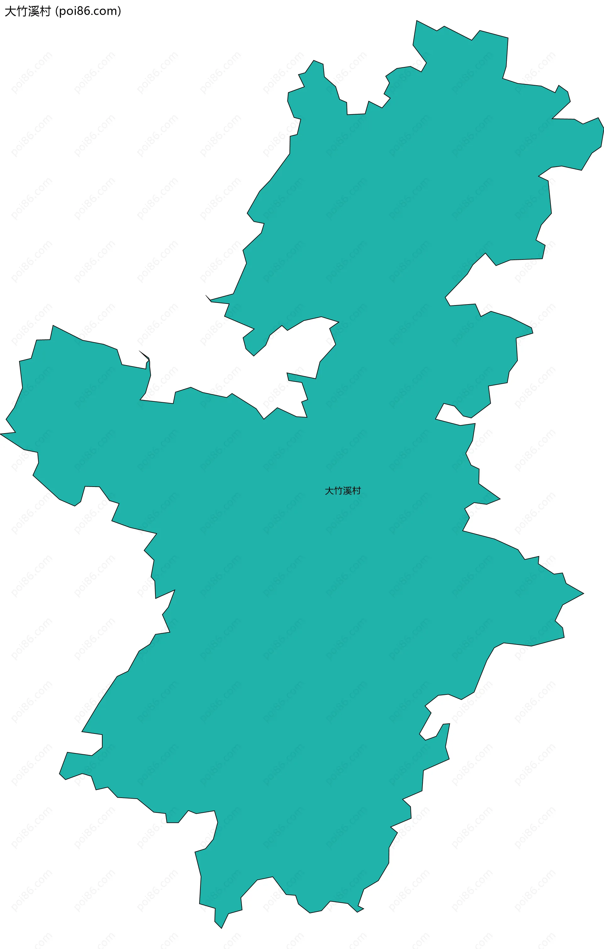 大竹溪村边界地图