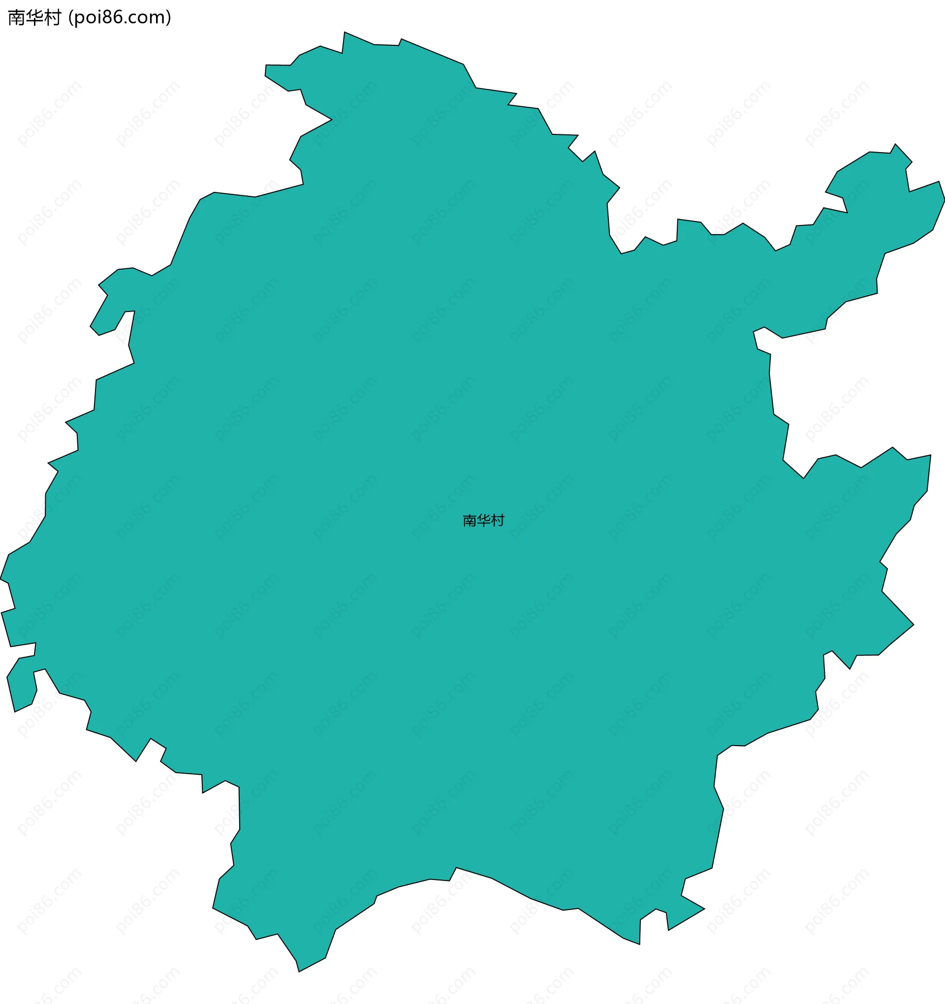 南华村边界地图