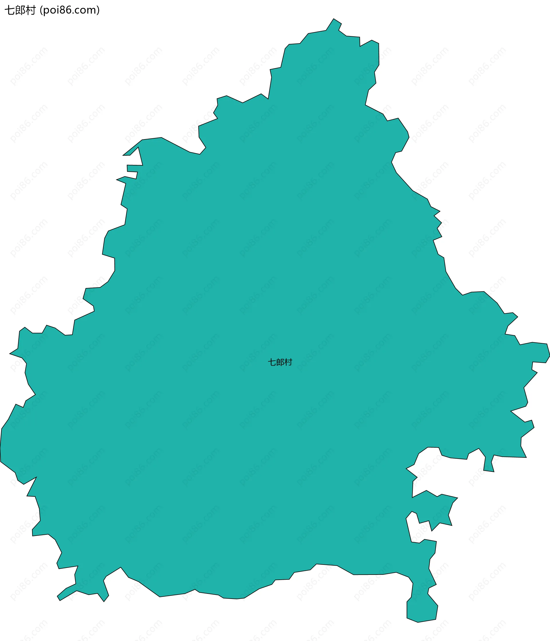 七郎村边界地图