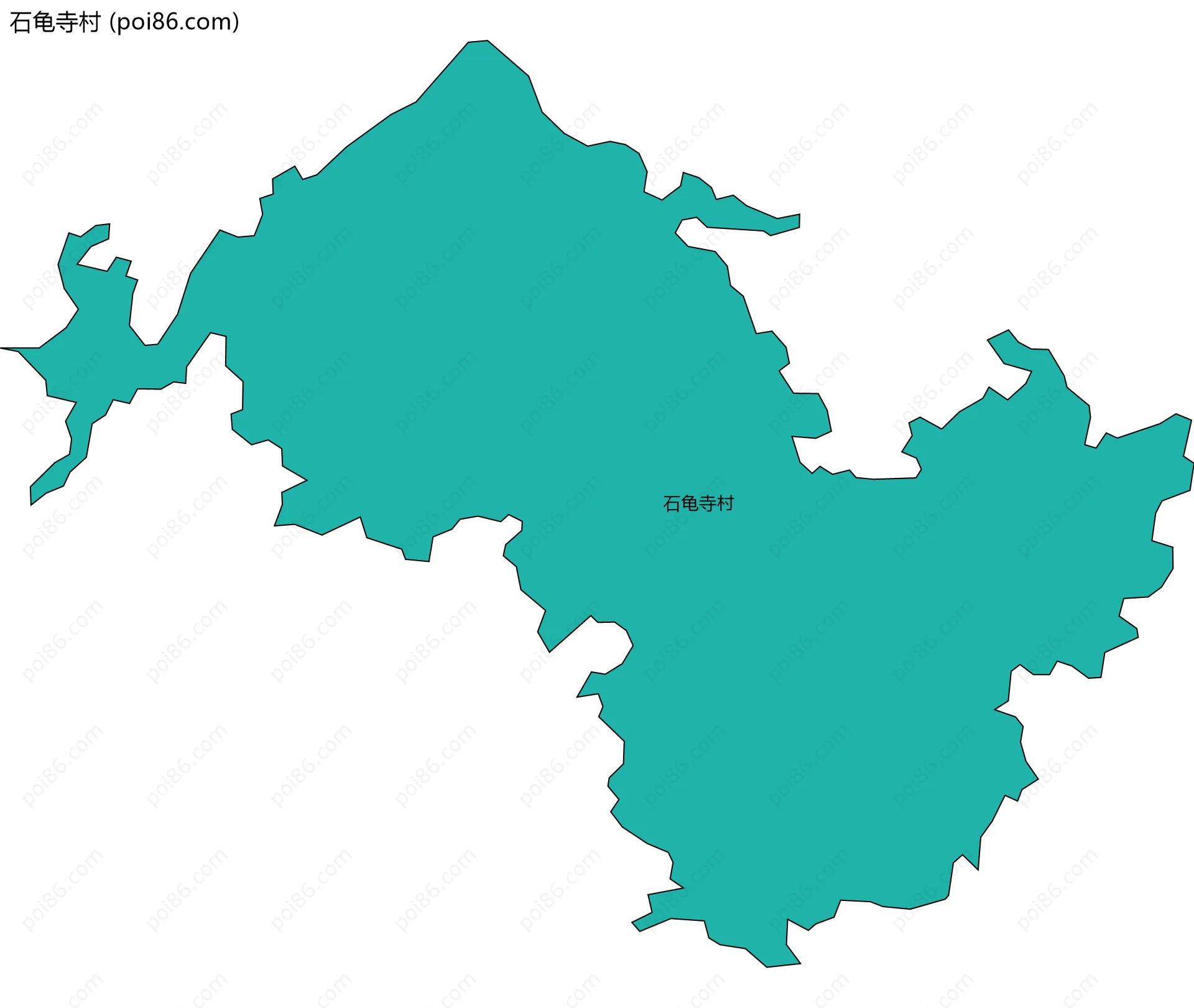 石龟寺村边界地图