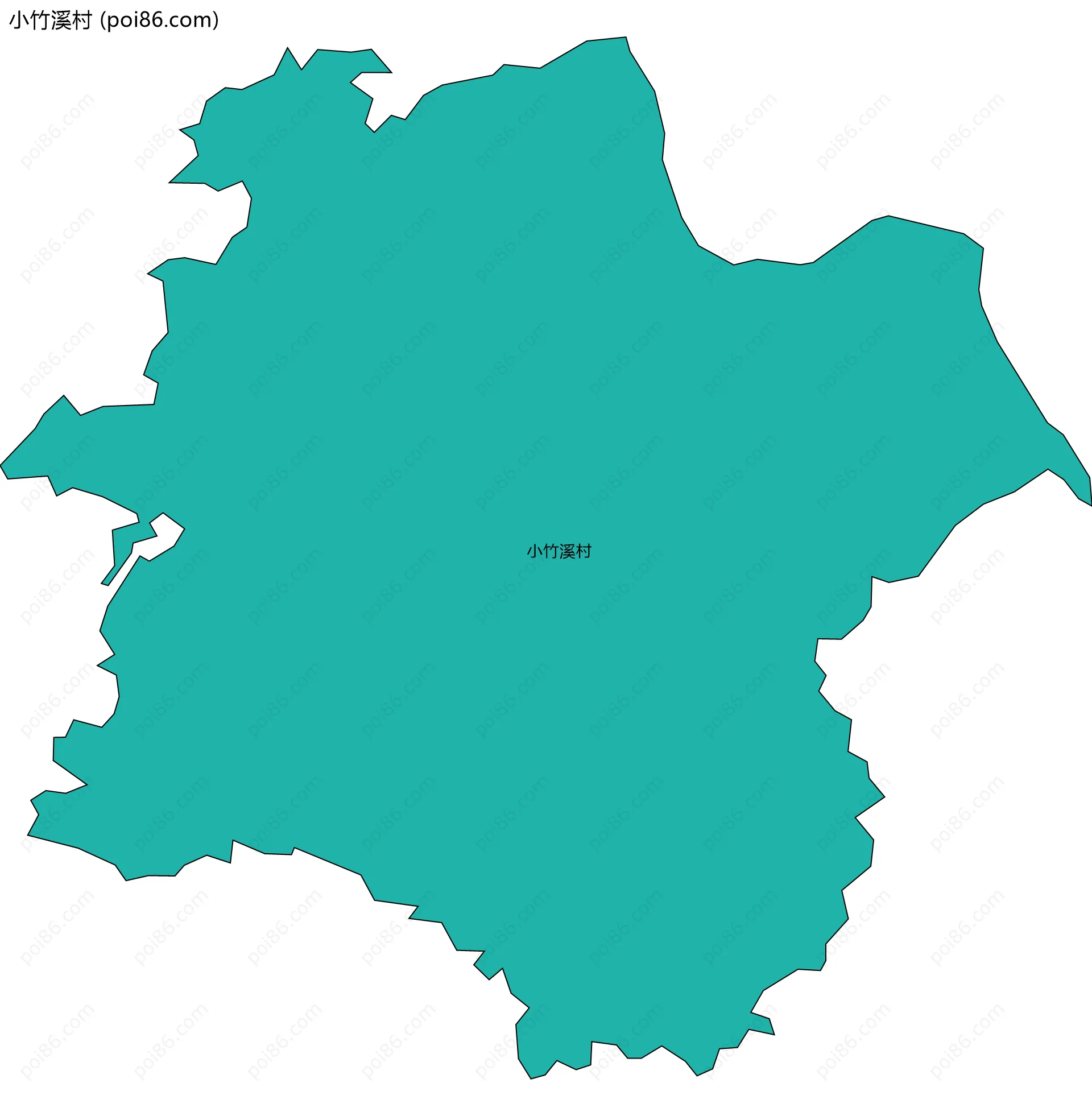 小竹溪村边界地图