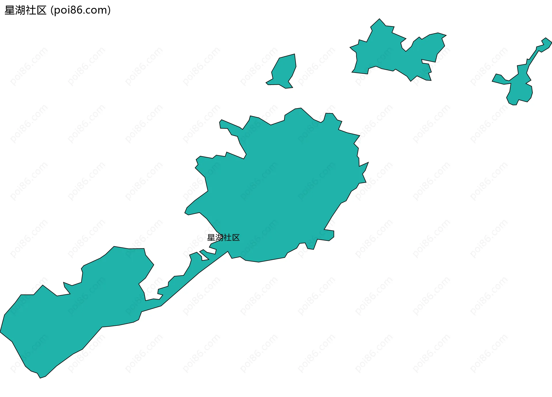 星湖社区边界地图
