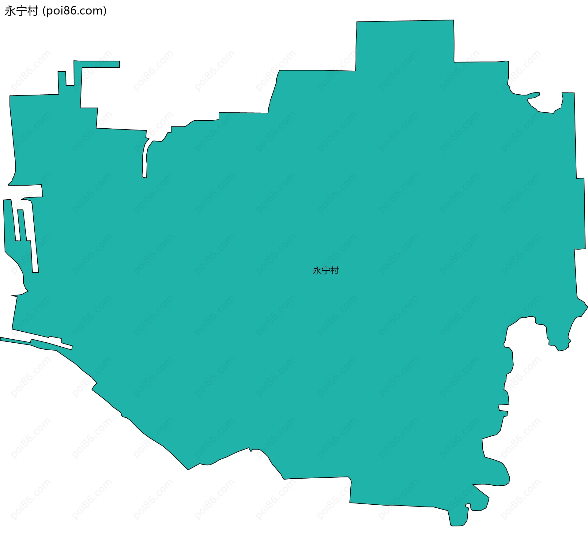 永宁村边界地图