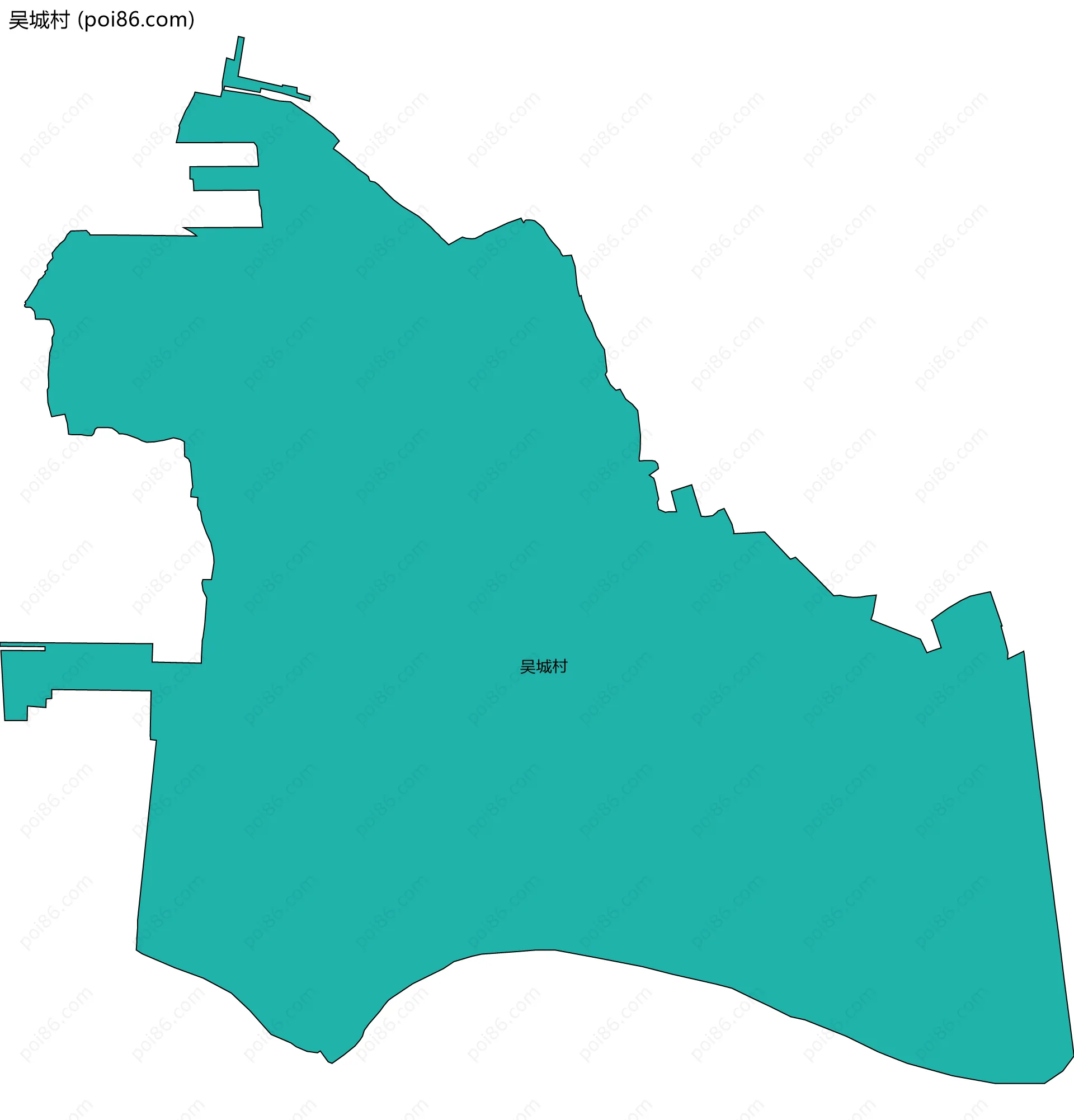 吴城村边界地图