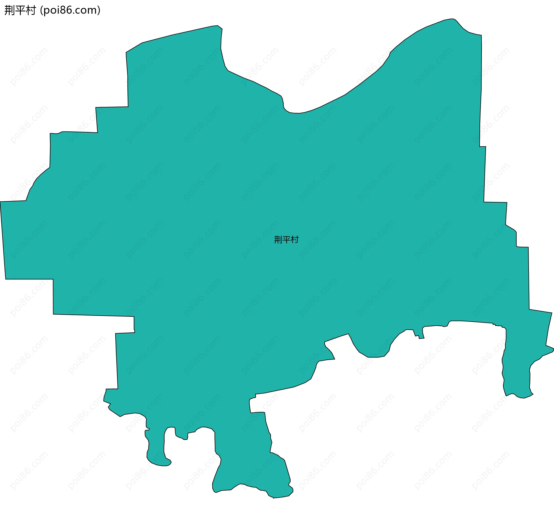 荆平村边界地图