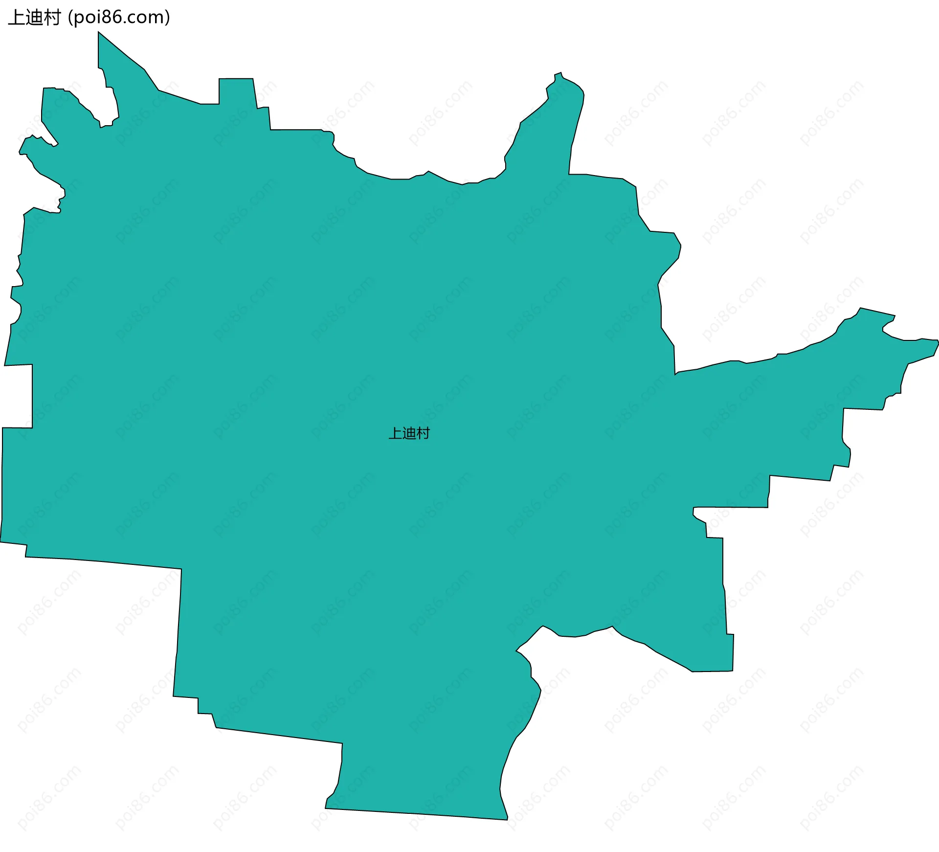 上迪村边界地图