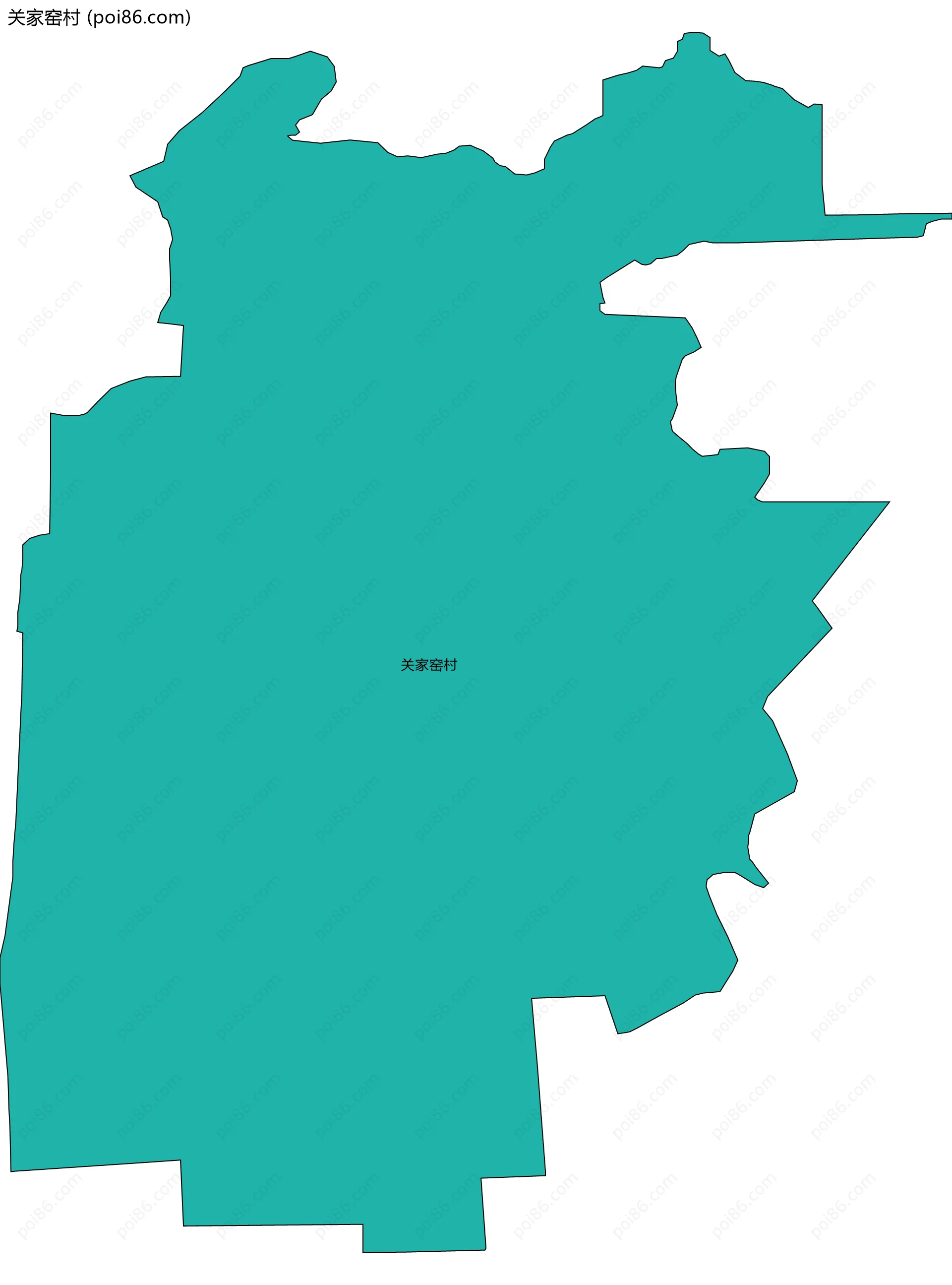 关家窑村边界地图