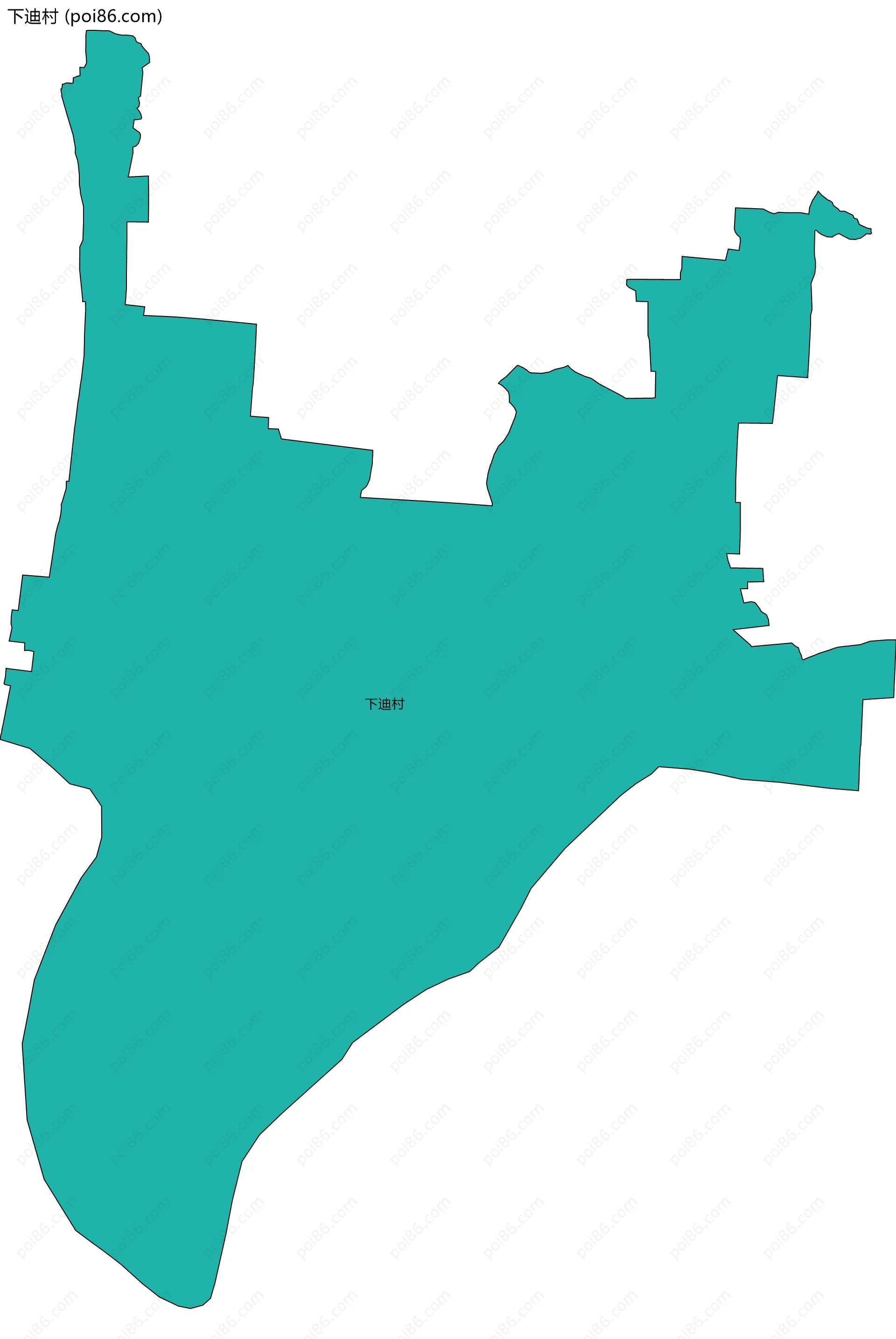 下迪村边界地图