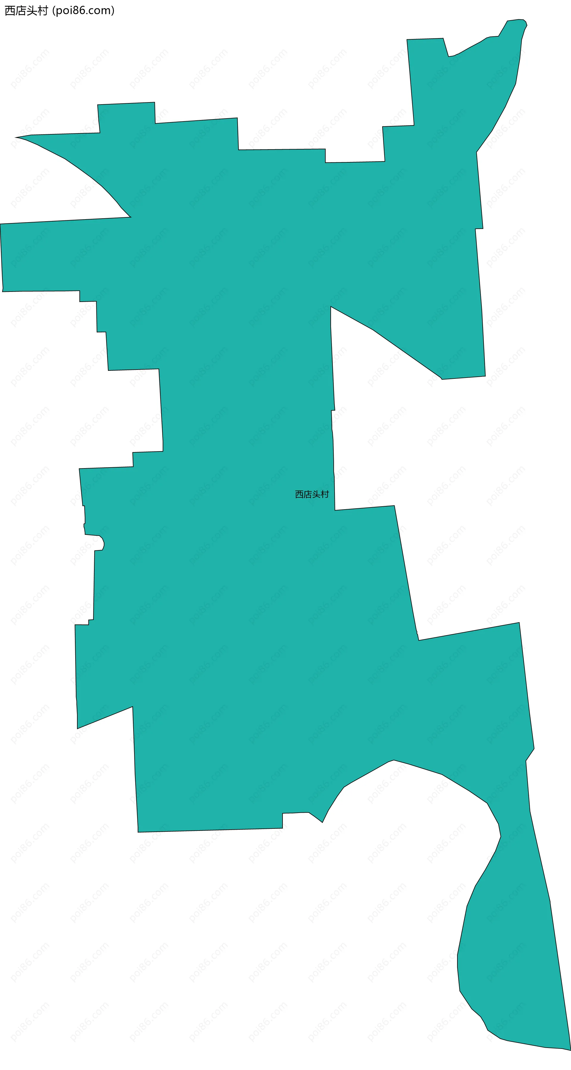 西店头村边界地图