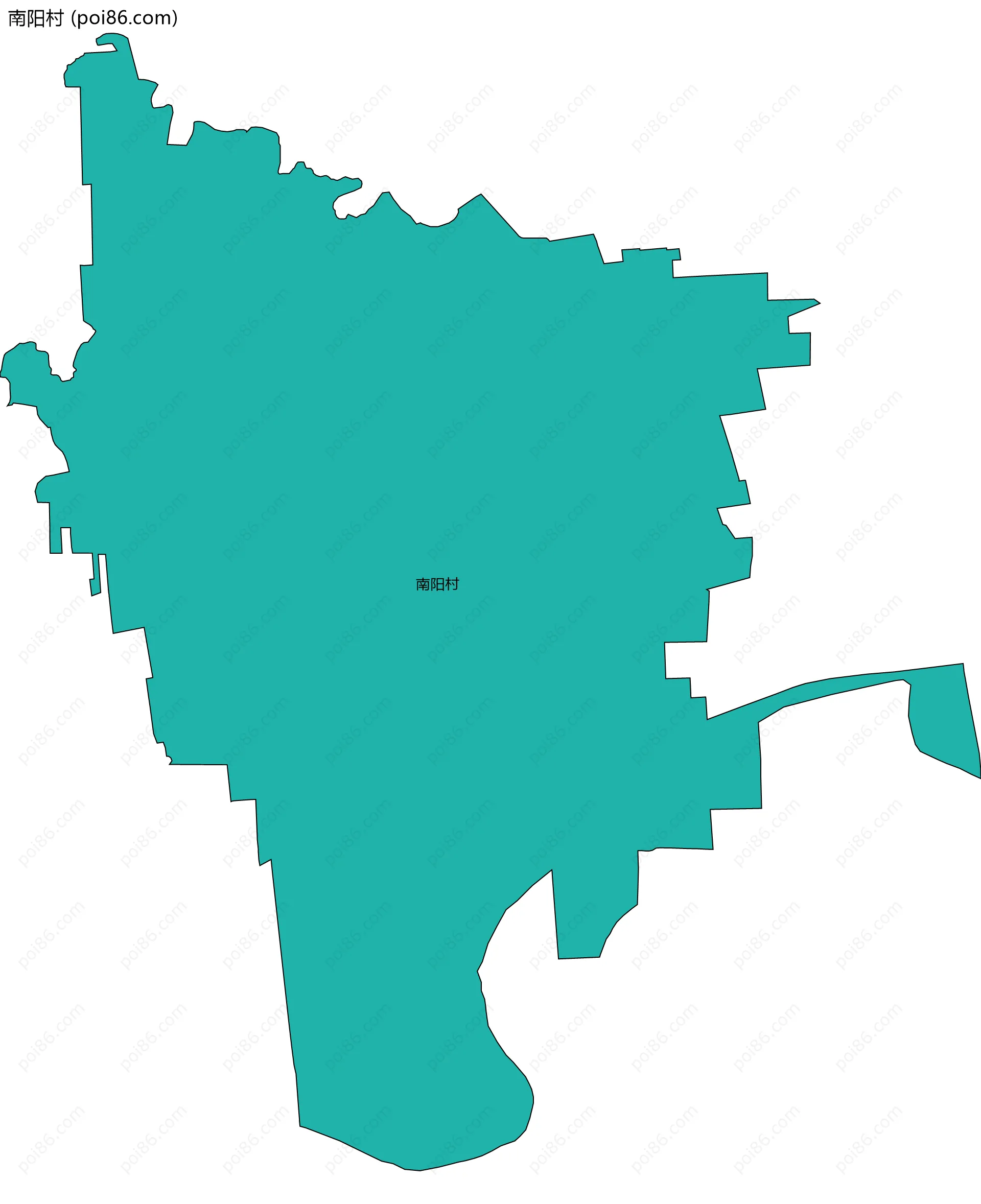 南阳村边界地图