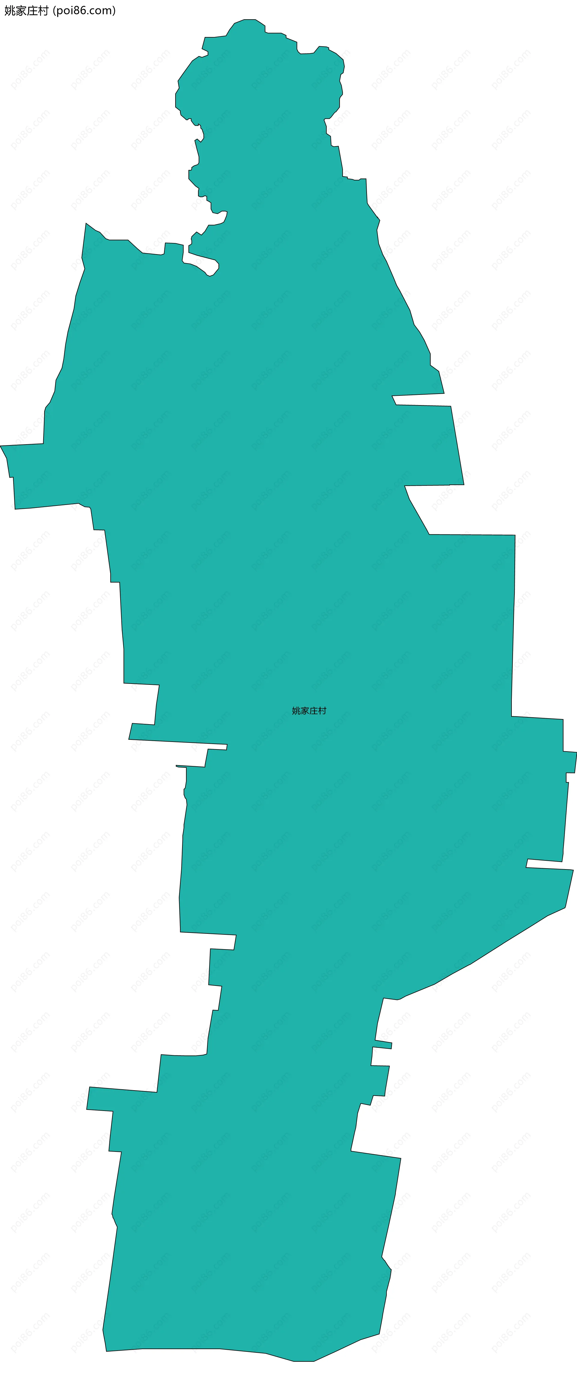 姚家庄村边界地图