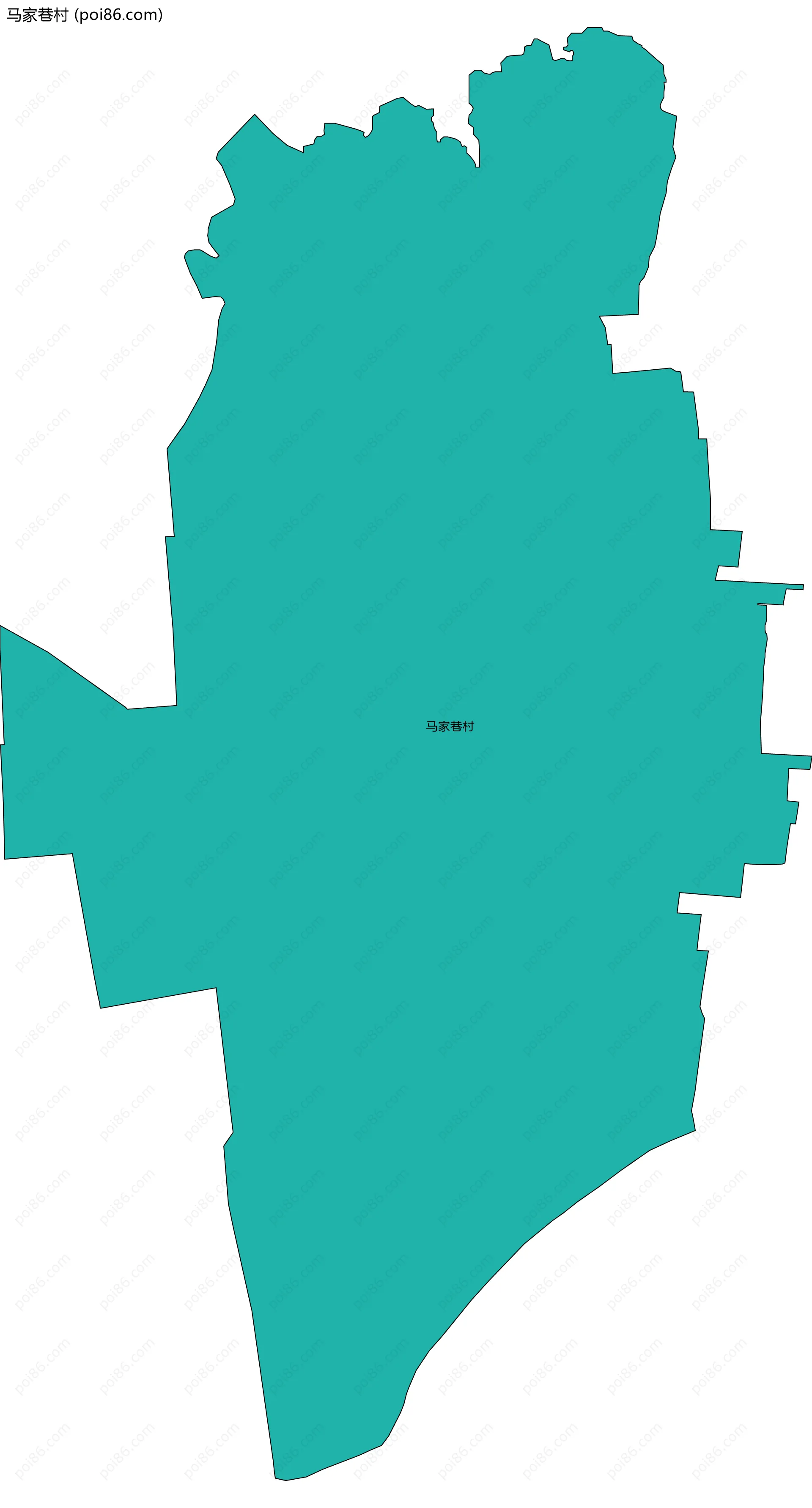 马家巷村边界地图
