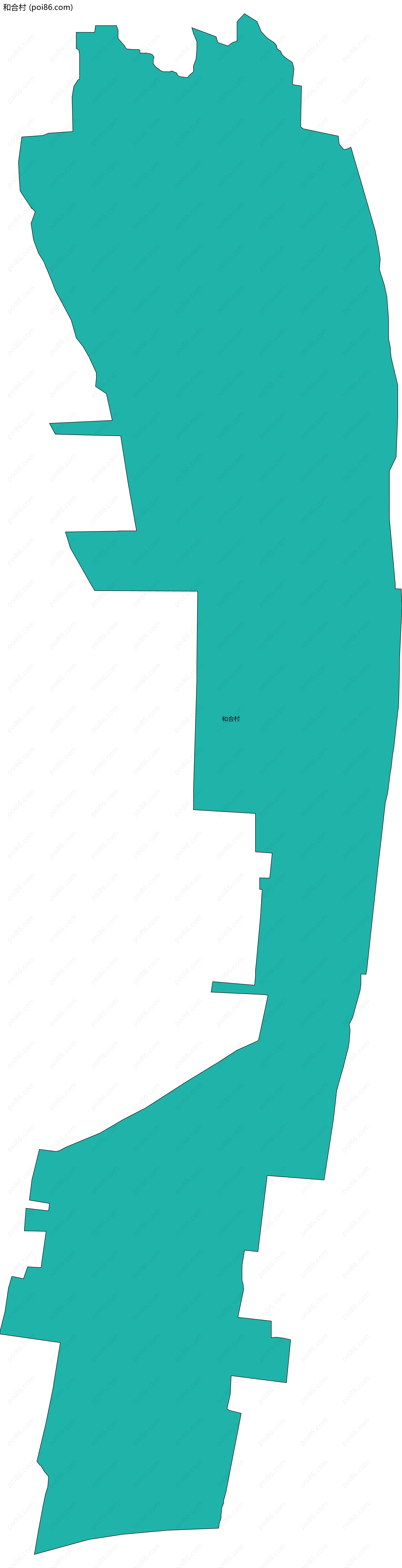 和合村边界地图