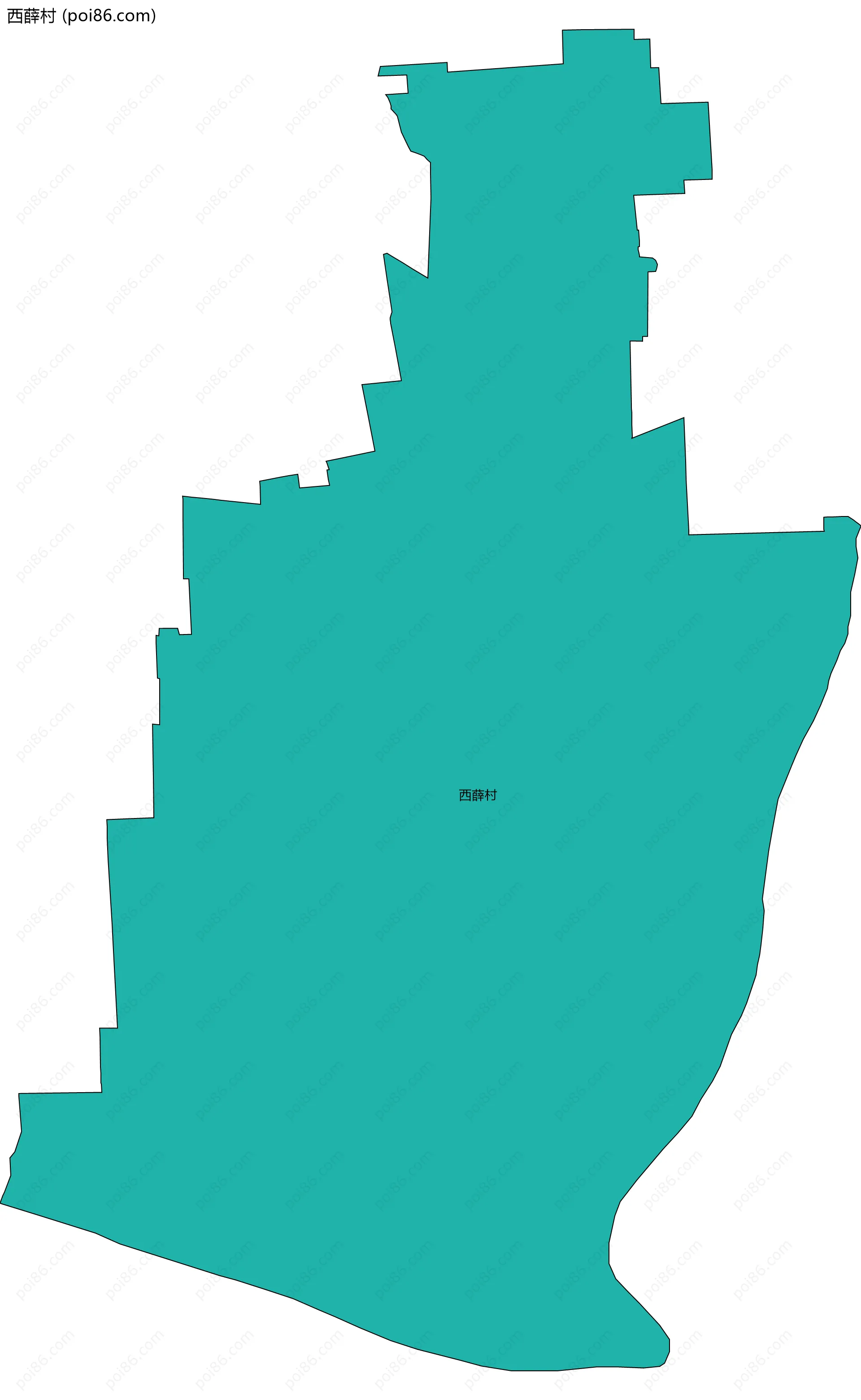 西薛村边界地图