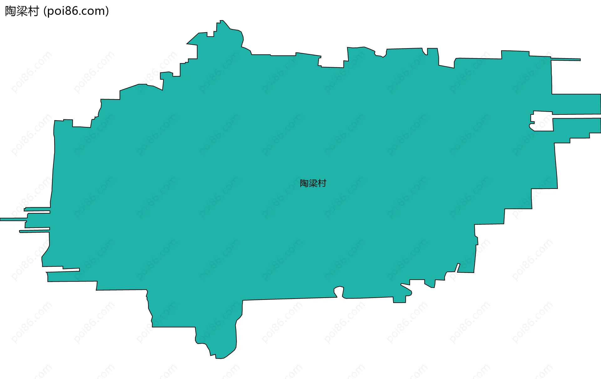 陶梁村边界地图