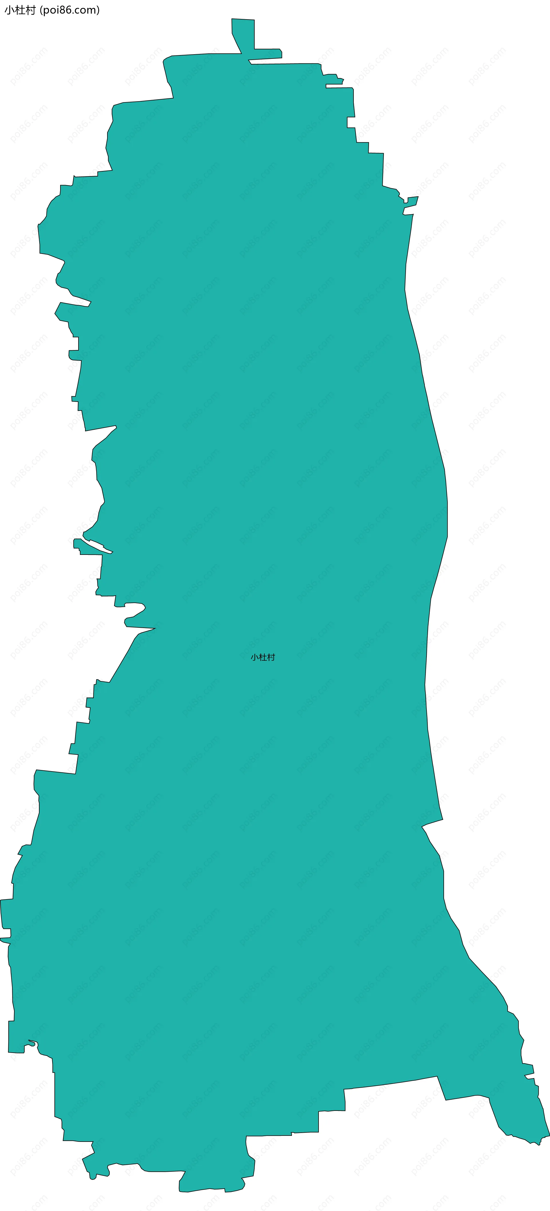 小杜村边界地图