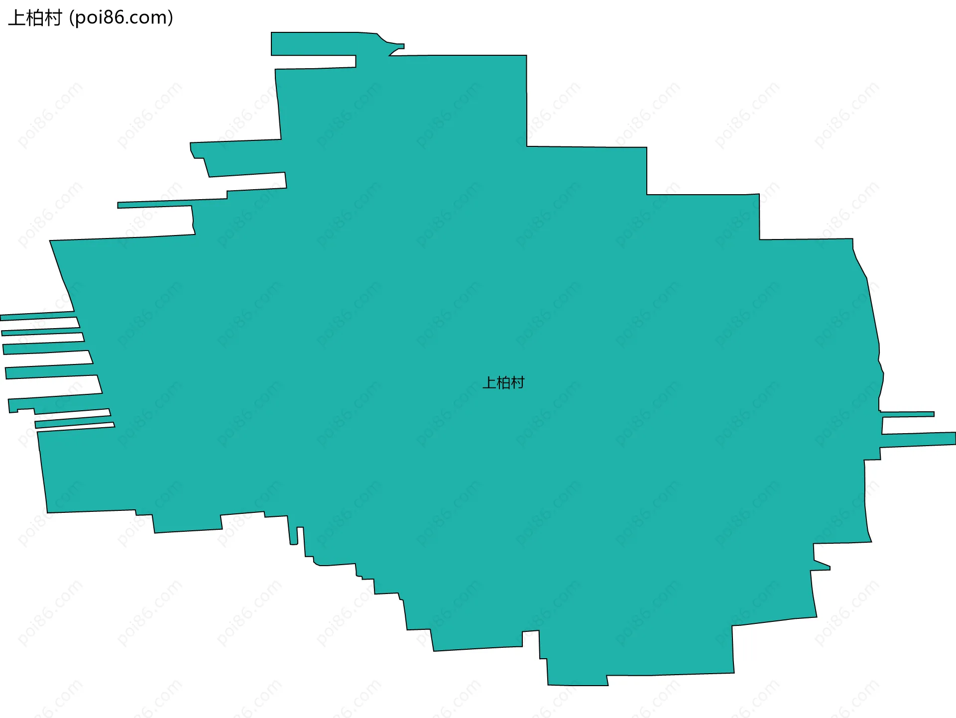 上柏村边界地图