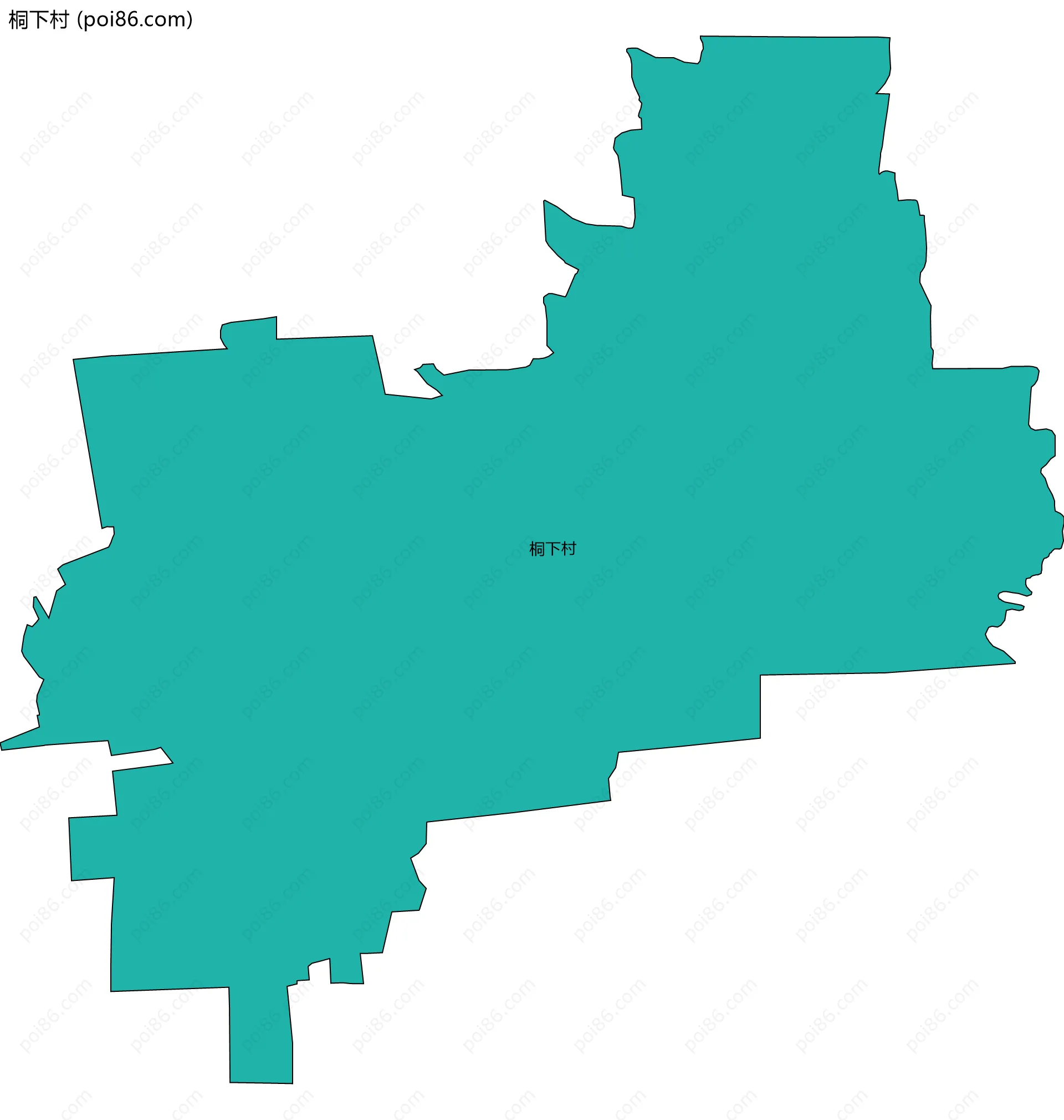 桐下村边界地图