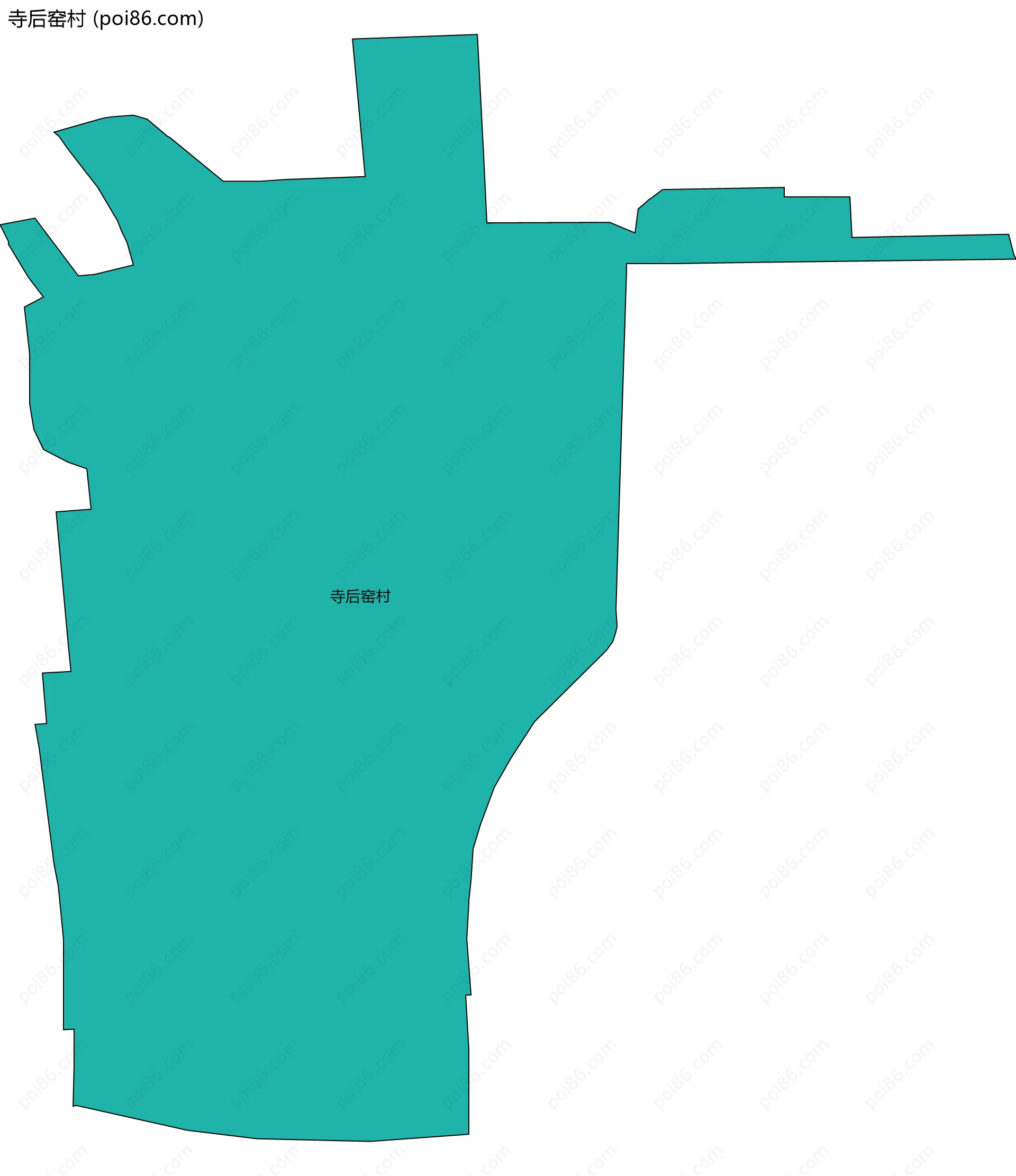 寺后窑村边界地图