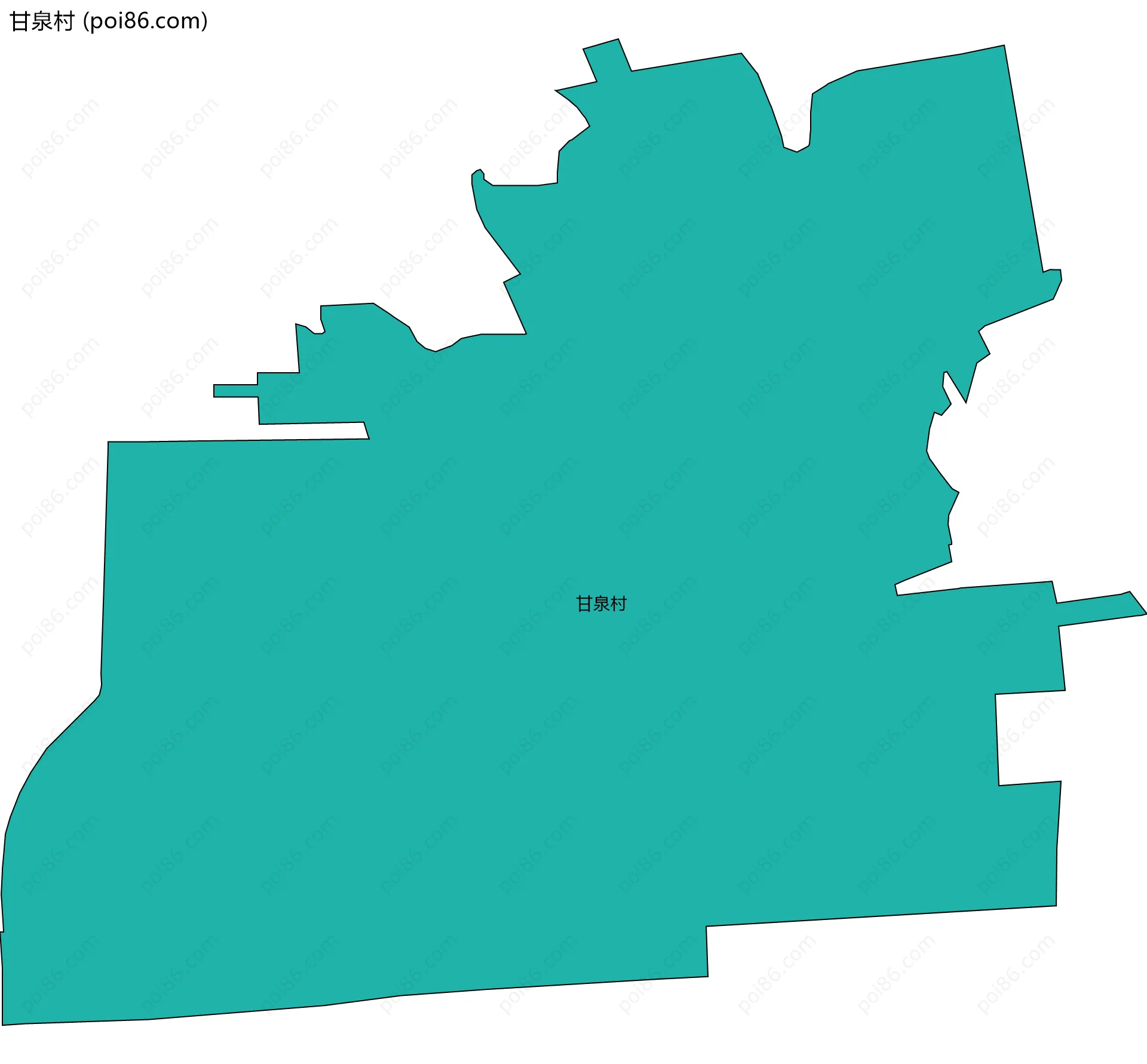 甘泉村边界地图