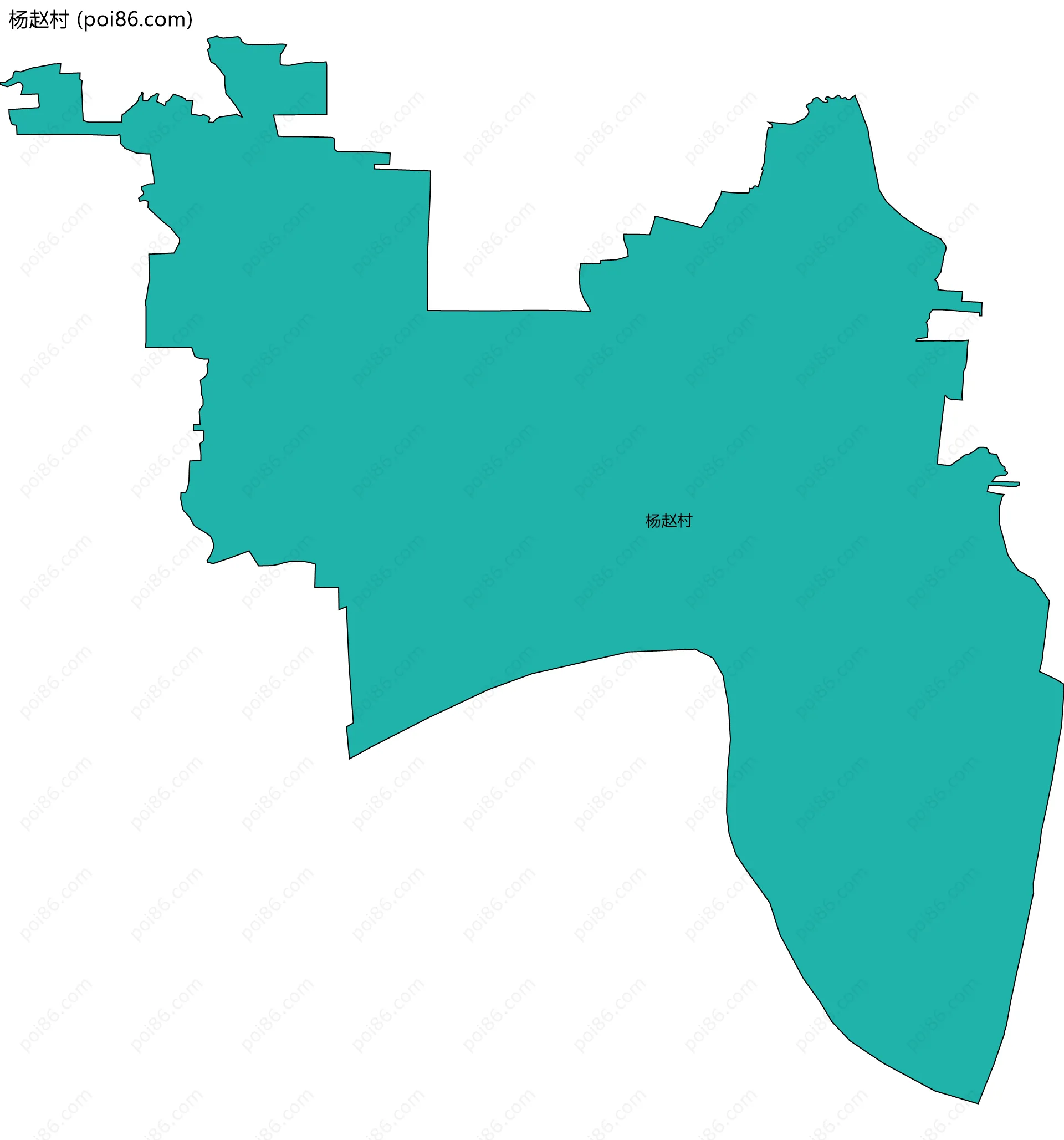 杨赵村边界地图